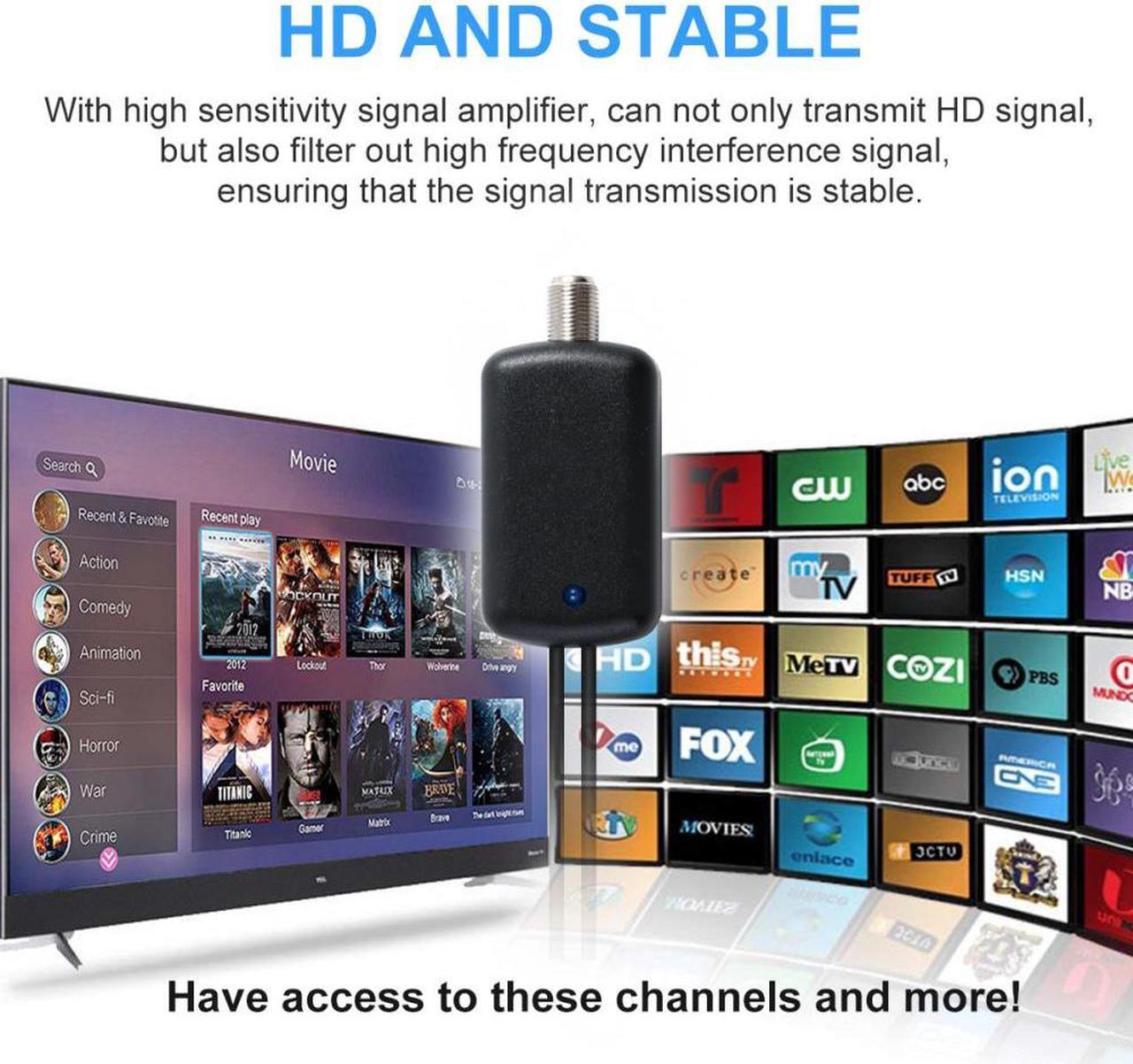 Alt view image 4 of 7 - 960 Mile Range Antenna TV Digital HD Skywire 4K Antenna Digital Indoor HDTV 1080P
