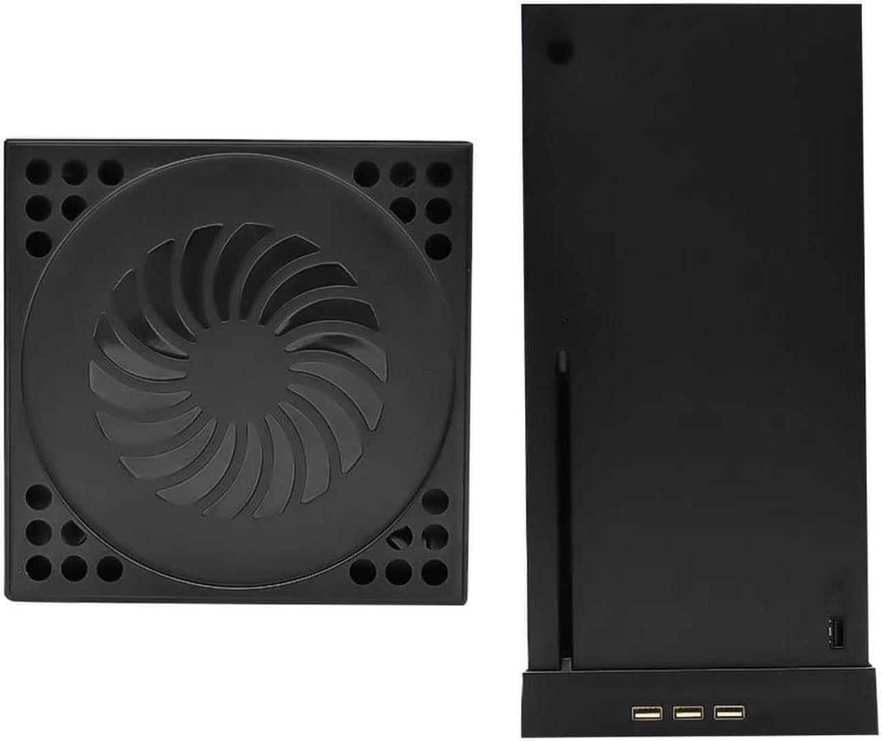 Alt view image 6 of 7 - Cooling Fan for Xbox Series X with 3 USB Port Xbox Series X External Cooler Turbo Temperature Control Fan Console Standing Mount Cooling System