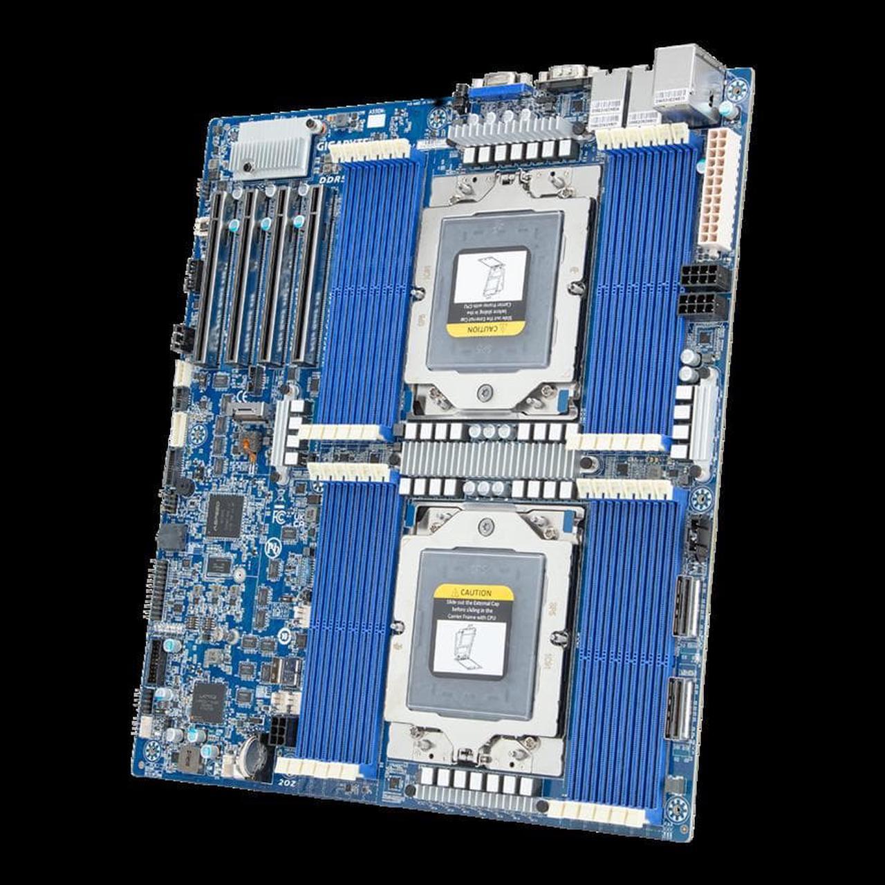 Alt view image 2 of 4 - GIGABYTE MZ73-LM0 Rev. 3.x Motherboard - AMD EPYC™ 9005/9004 - E-ATX DP PCIe Gen5 cTDP 400W