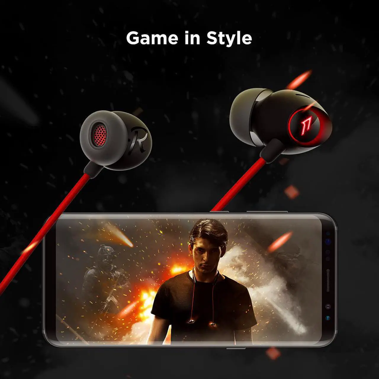 Alt view image 5 of 7 - 1MORE Wireless Earbuds Bluetooth Headphones Sport In-Ear Neckband Bluetooth Earphones with Microphone, VR 3D Stereo Wireless Sound, LED, Fast Charging, Environmental Noise Cancellation