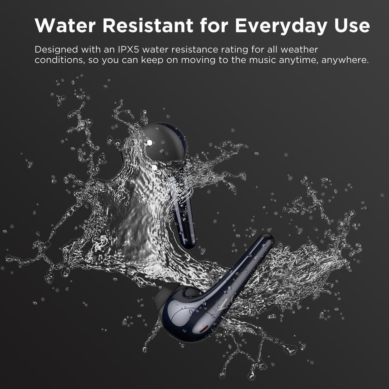 Alt view image 5 of 8 - 1MORE ComfoBuds2 True Wireless Earbuds, Bluetooth 5.2 Headphones, Deep Bass, 12 EQ Presets, AAC, 4 ENC Mics, 15min Quick Charge, Gaming Mode, USB-C, in Ear Earphones, Black