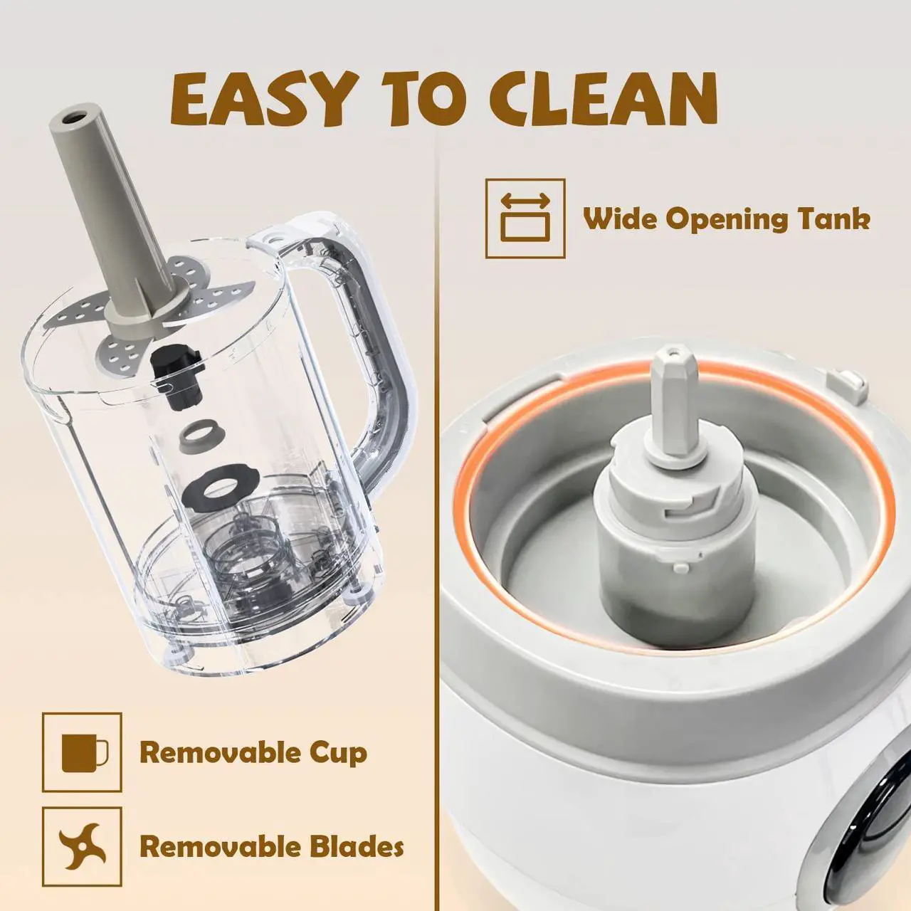 Alt view image 6 of 6 - Feekaa Baby Food Blender, Baby Food Maker Steamer and Blender, 6 in 1 Puree Maker 20OZ Warmer Mills Machine, Self Cleans, Auto Cooking, Gift for Baby Shower, Mom, Kids