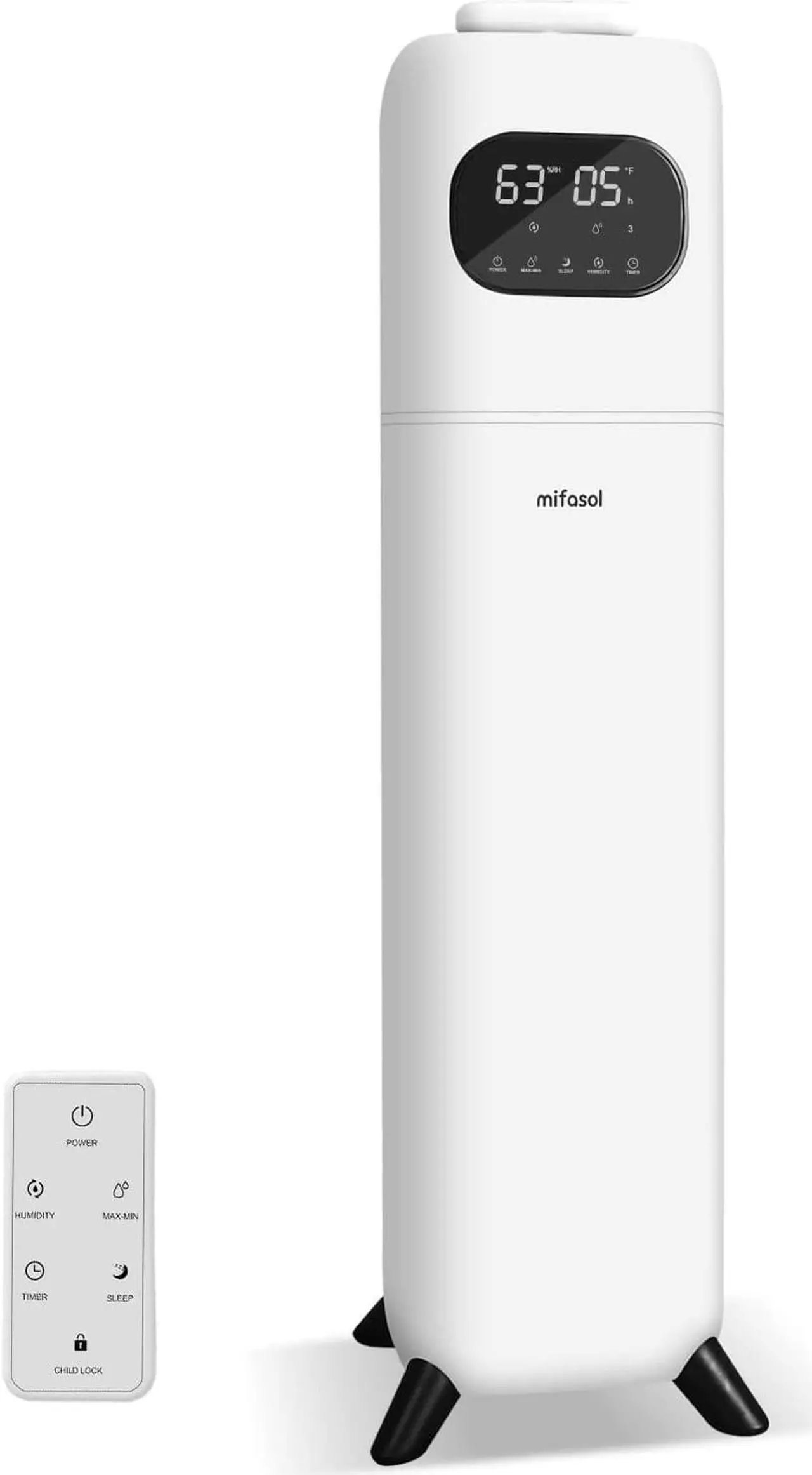 Main image of Humidifiers for Bedroom Large Room, 2.3Gal/9L Quiet Humidifiers for Bedroom with Timer, 360°Nozzle, Aroma Box, 3 Speed Ultrasonic Cool Mist Humidifier with Humidistat for Baby Nursery Yoga Plants