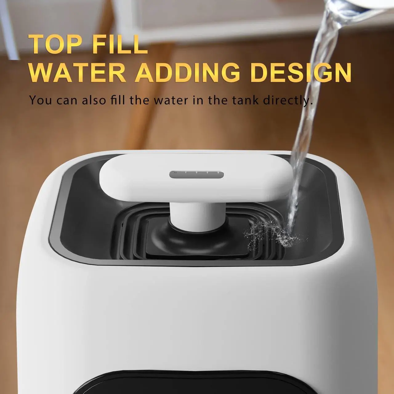 Alt view image 4 of 6 - Humidifiers for Bedroom Large Room, 2.3Gal/9L Quiet Humidifiers for Bedroom with Timer, 360°Nozzle, Aroma Box, 3 Speed Ultrasonic Cool Mist Humidifier with Humidistat for Baby Nursery Yoga Plants
