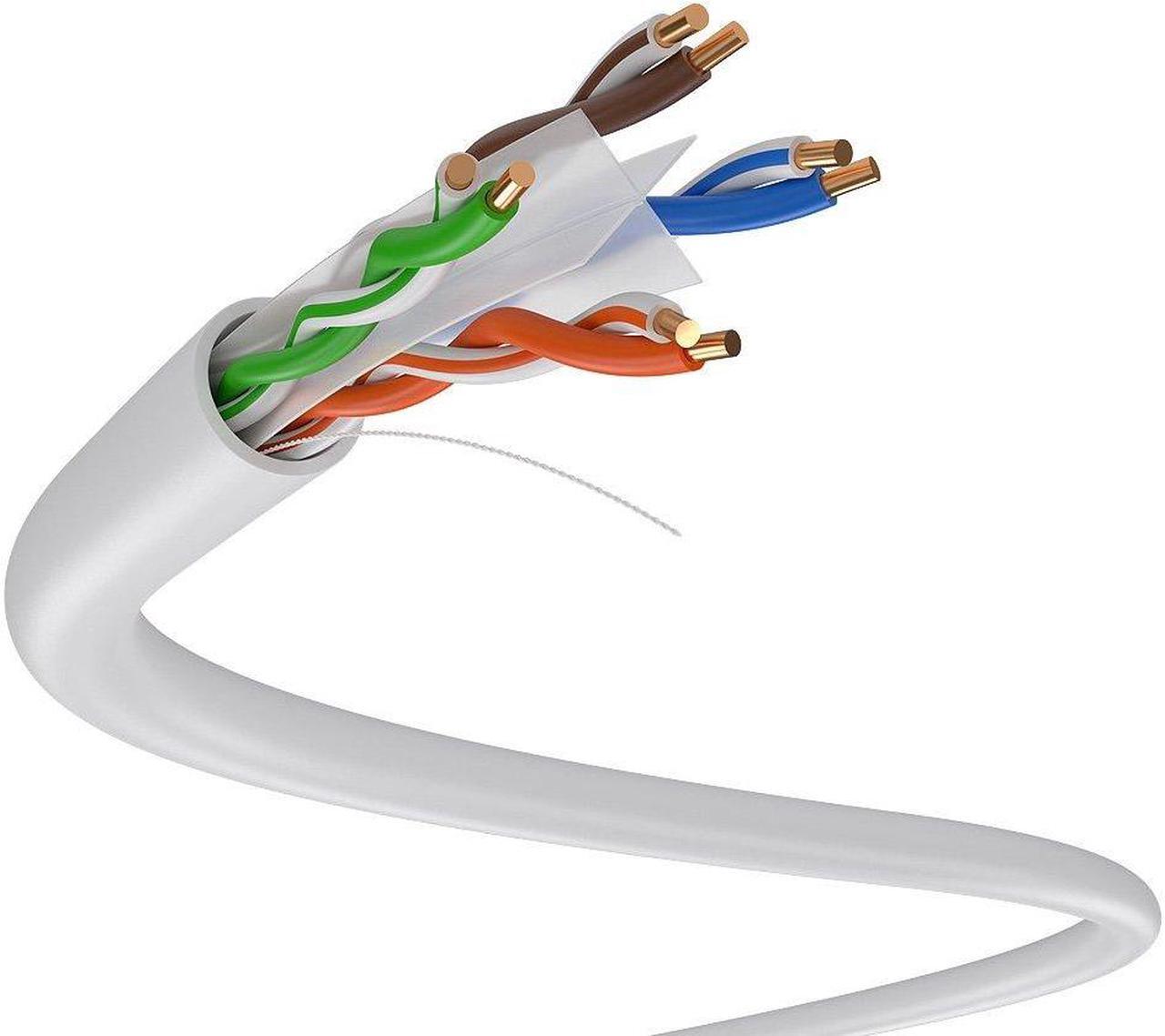 Alt view image 2 of 2 - Dripstone 600004 Cat6 Utp Solid Cable 23AWG/Lan Network Ethernet Rj45 Wire - 1000-feet (304.8 Metre) - White