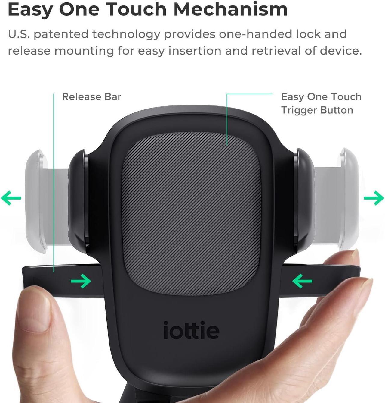 Alt view image 2 of 6 - Easy One Touch Signature Air Vent & Flush Mount Combo - Universal Car Mount Phone Holder for iPhone Google  Moto  Nokia LG and all other Smartphones