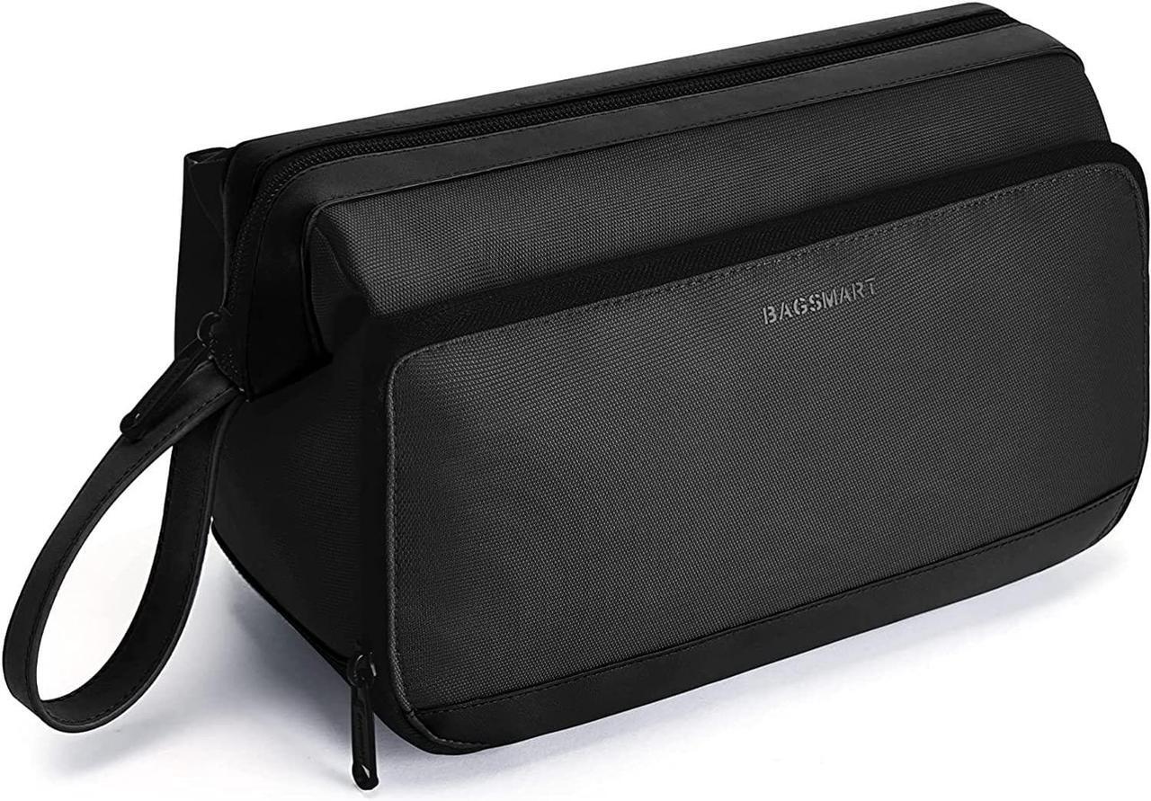 Main image of Toiletry Bag for Men Wide Opening Travel Toiletry Bag for Men Dopp Kit Water Resistant Shaving Hygiene Bag for Bathroom Shower Travel Size Toiletries Travel Essentials Black