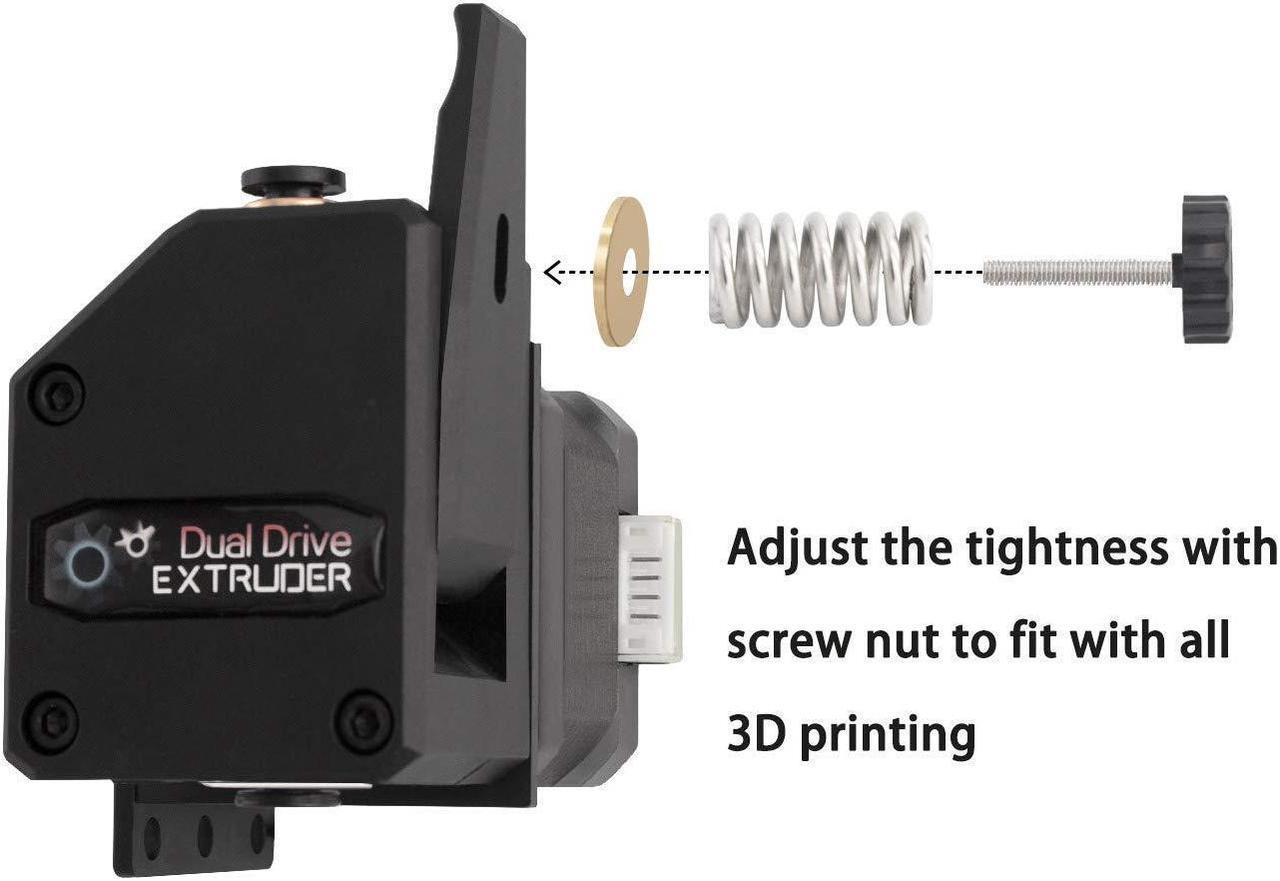 Alt view image 4 of 7 - 3Dman Dual Drive Bowden Extruder Universal Geared Extruders for Ender 3 V2, Ender 3 Pro, Ender 3 Series, CR10 Series, Mega S, Tevo Tornado, Wanhao D9, Anet A8 E10, Prusa I3 and DIY 3D Printer