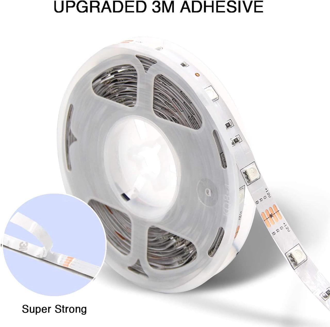 Alt view image 3 of 4 - Led Strip Lights 50 ft Smart Light Strips with App Control Remote 5050 RGB Led Lights for Bedroom Music Sync Color Changing Lights for Room Party