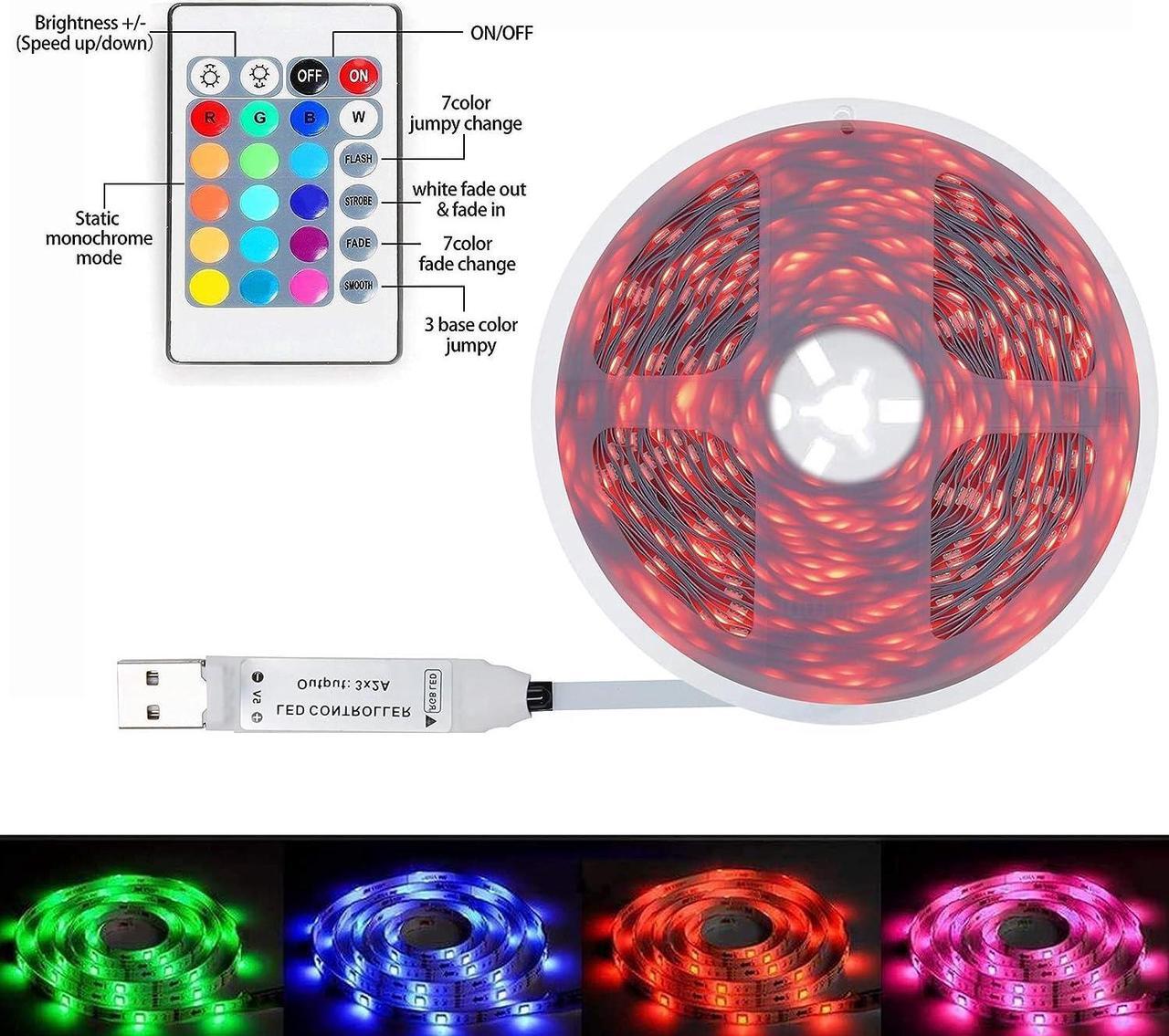 Alt view image 5 of 6 - Led Strip Lights 8.2ft TV Light Strip for 32-58 inch TV/Monitor Backlight USB Led Strip Mood Light with 4096 DIY Colors Remote Control