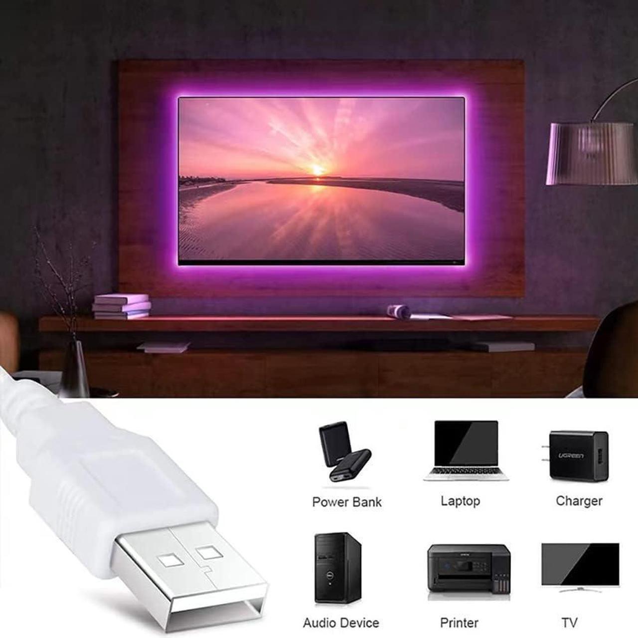 Alt view image 6 of 6 - Led Strip Lights 8.2ft TV Light Strip for 32-58 inch TV/Monitor Backlight USB Led Strip Mood Light with 4096 DIY Colors Remote Control
