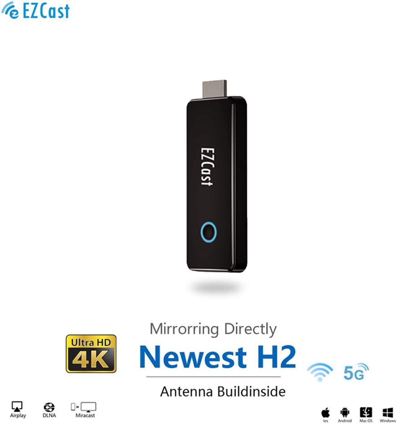 Ezcast H2 TV Stick WIFI TV Receiver 4K 5G HDTV Dongle ANYCAST MIRACAST AIRPLAY DLNA 5G TV STICK