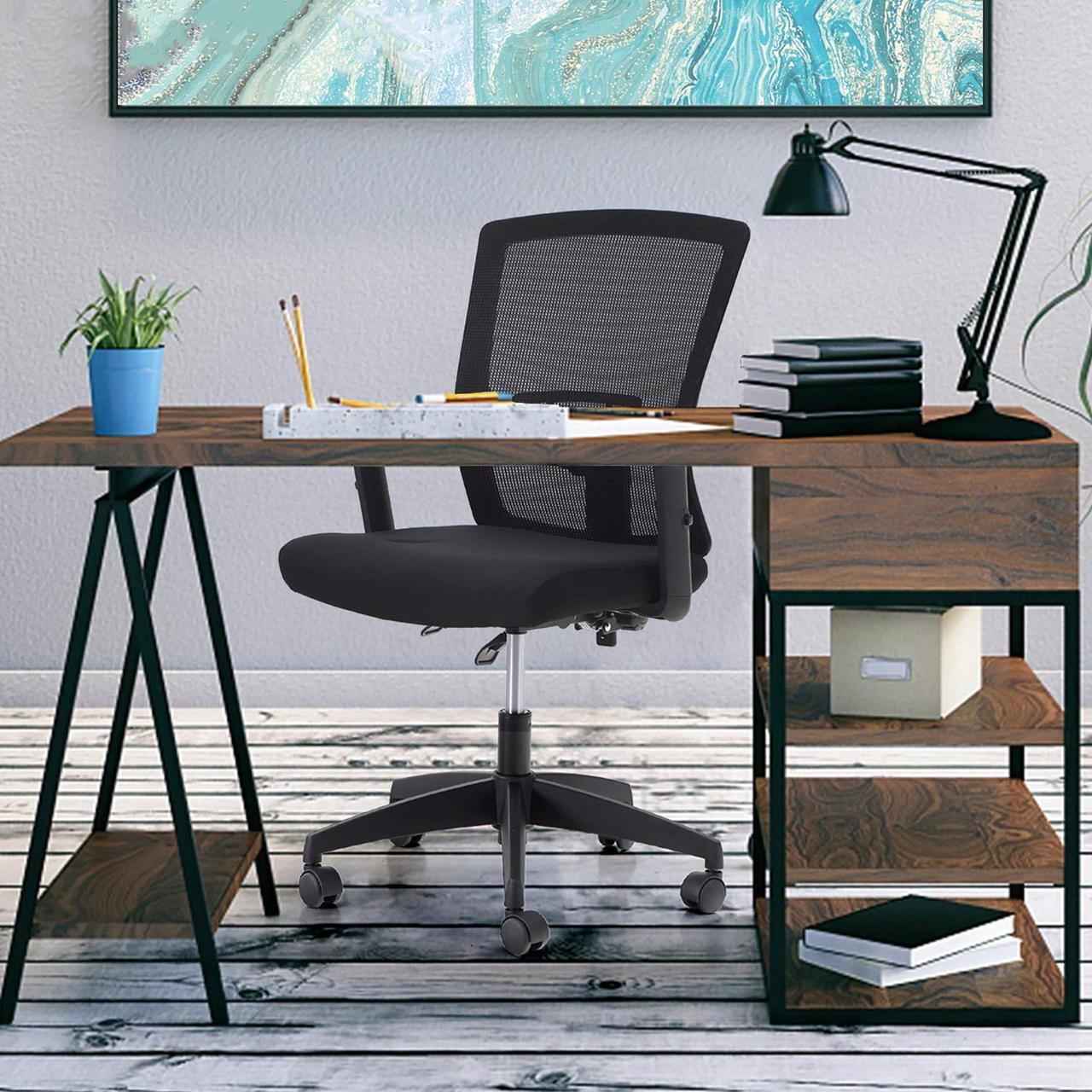 Alt view image 2 of 7 - Ergonomic Home Office Desk Chair High Back, Modern 360° Swivel Executive Computer Chair with Height Adjustable Armrests, Lumbar Support, Breathable Mesh Back, Black - 1 Pack, Load Capacity: 300 lbs