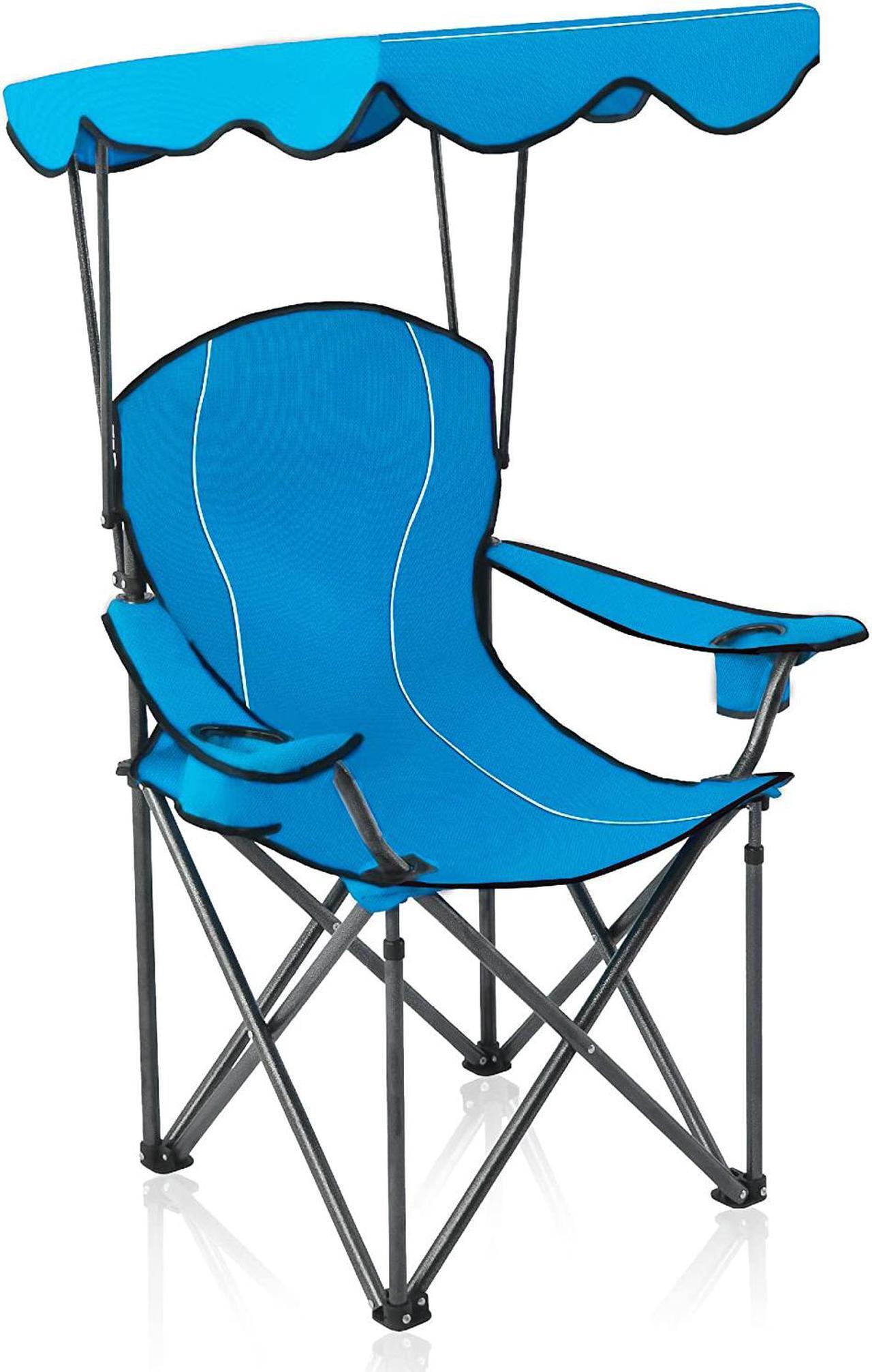 Main image of Camp Chairs with Shade Canopy Chair Folding Camping Recliner