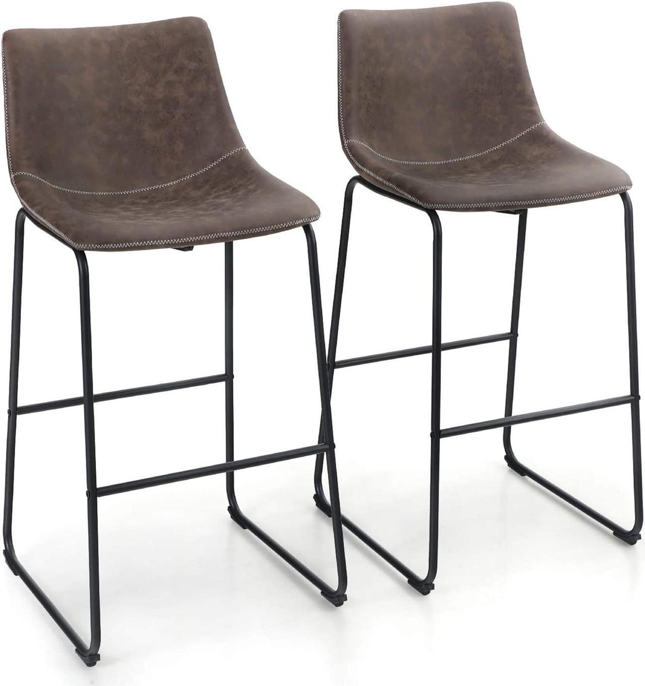 Alt view image 2 of 7 - Bar Stools Set of 2,30 Inches Counter Height Bar Stools with Back for Kitchen,Dining Room and Living Room,Modern Designed Bar Chair Furniture Decorate Every Room