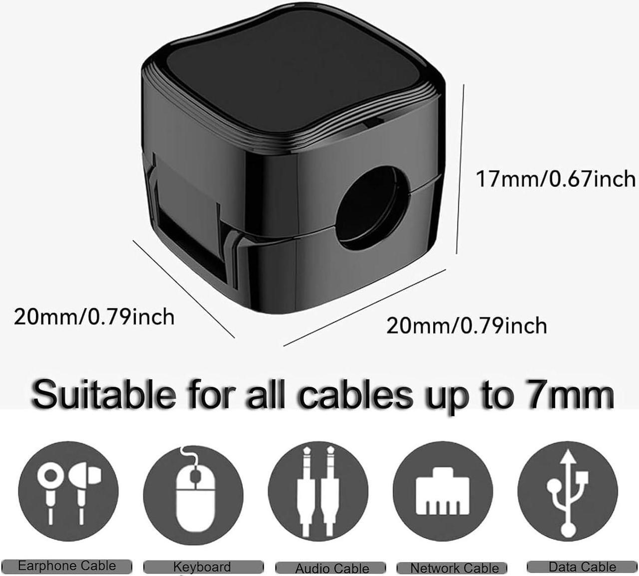 Alt view image 6 of 7 - Pezin & Hulin Magnetic Cable Clips, 6 Pack of Magnetic Cable Holder Cord Organizer Phone Charging Cable Clip Cable Management Cover for Home Office Car