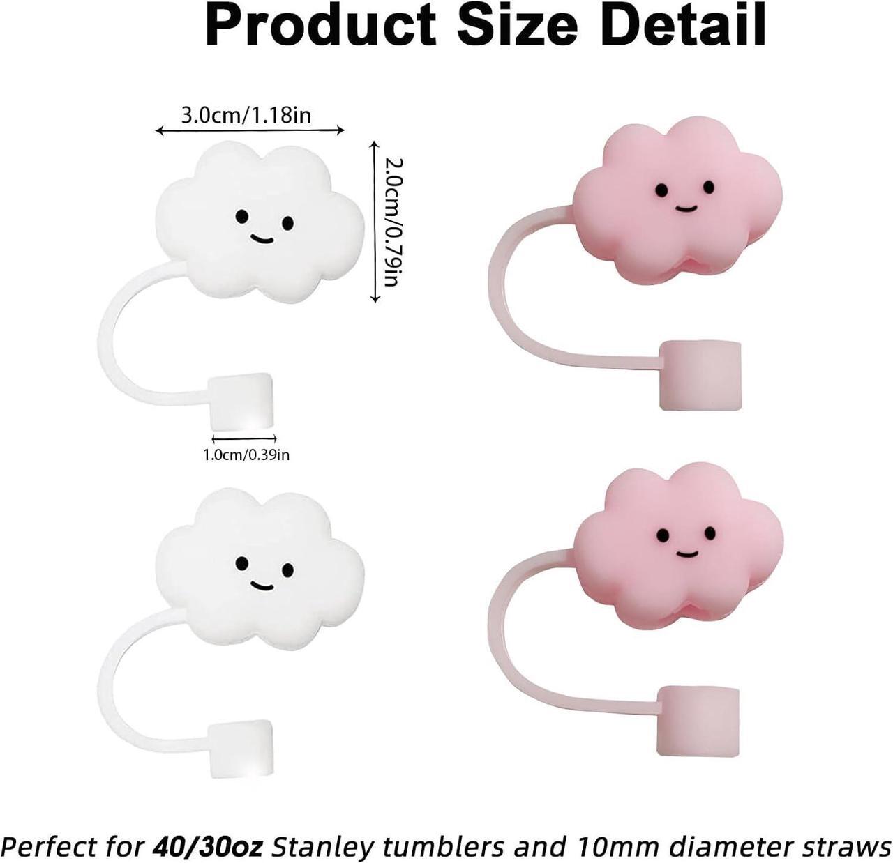 Alt view image 7 of 7 - Pezin & Hulin 10Pcs 10mm Straw Cover Cap, Reusable Silicone Straw Toppers Protector Cap for Stanley Tumbler Cup Travel Mug 30&40oz Accessories