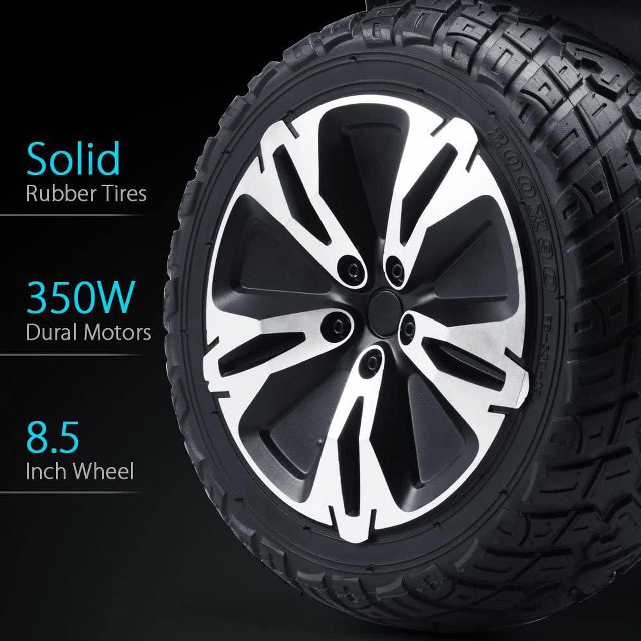 Alt view image 3 of 7 - GYROOR Warrior 8.5 inch All Terrain Off Road Hoverboard with Bluetooth Speakers and LED Lights, UL2272 Certified Self Balancing Scooter