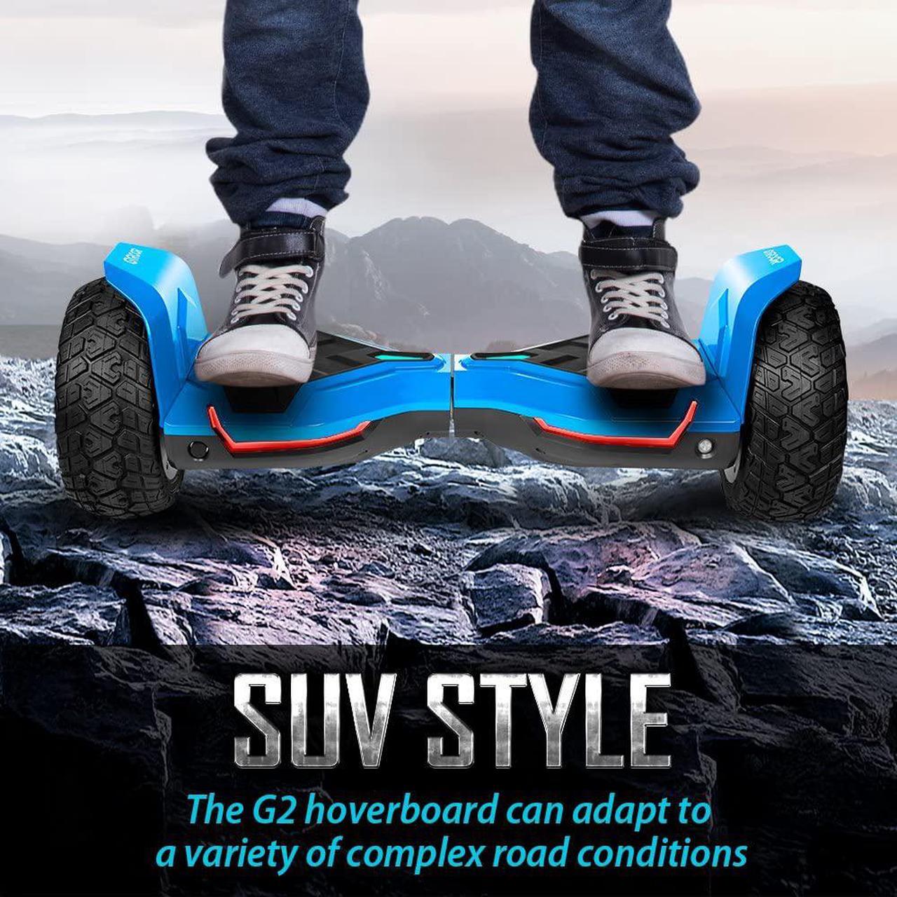 Alt view image 4 of 7 - GYROOR Warrior 8.5 inch All Terrain Off Road Hoverboard with Bluetooth Speakers and LED Lights, UL2272 Certified Self Balancing Scooter