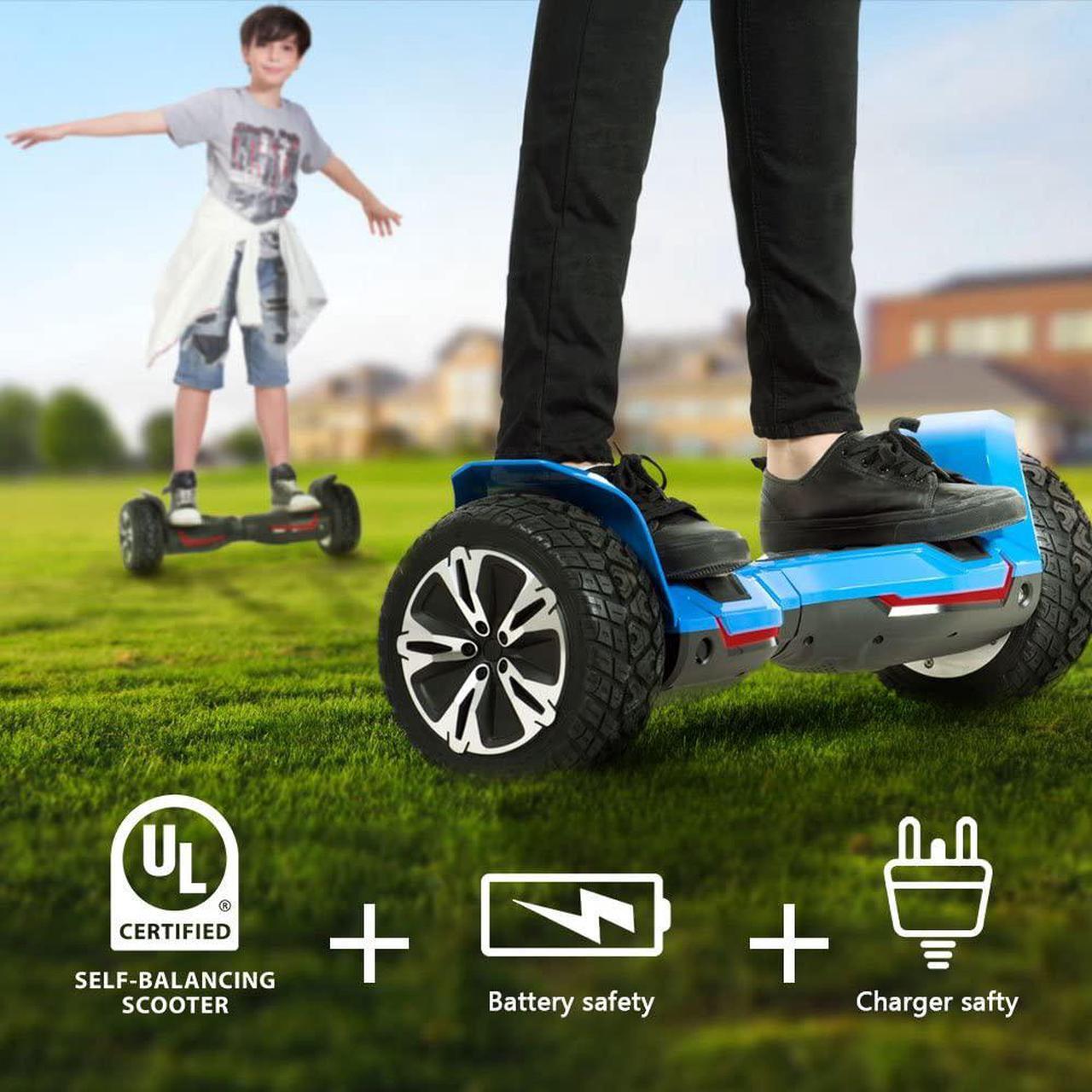 Alt view image 6 of 7 - GYROOR Warrior 8.5 inch All Terrain Off Road Hoverboard with Bluetooth Speakers and LED Lights, UL2272 Certified Self Balancing Scooter