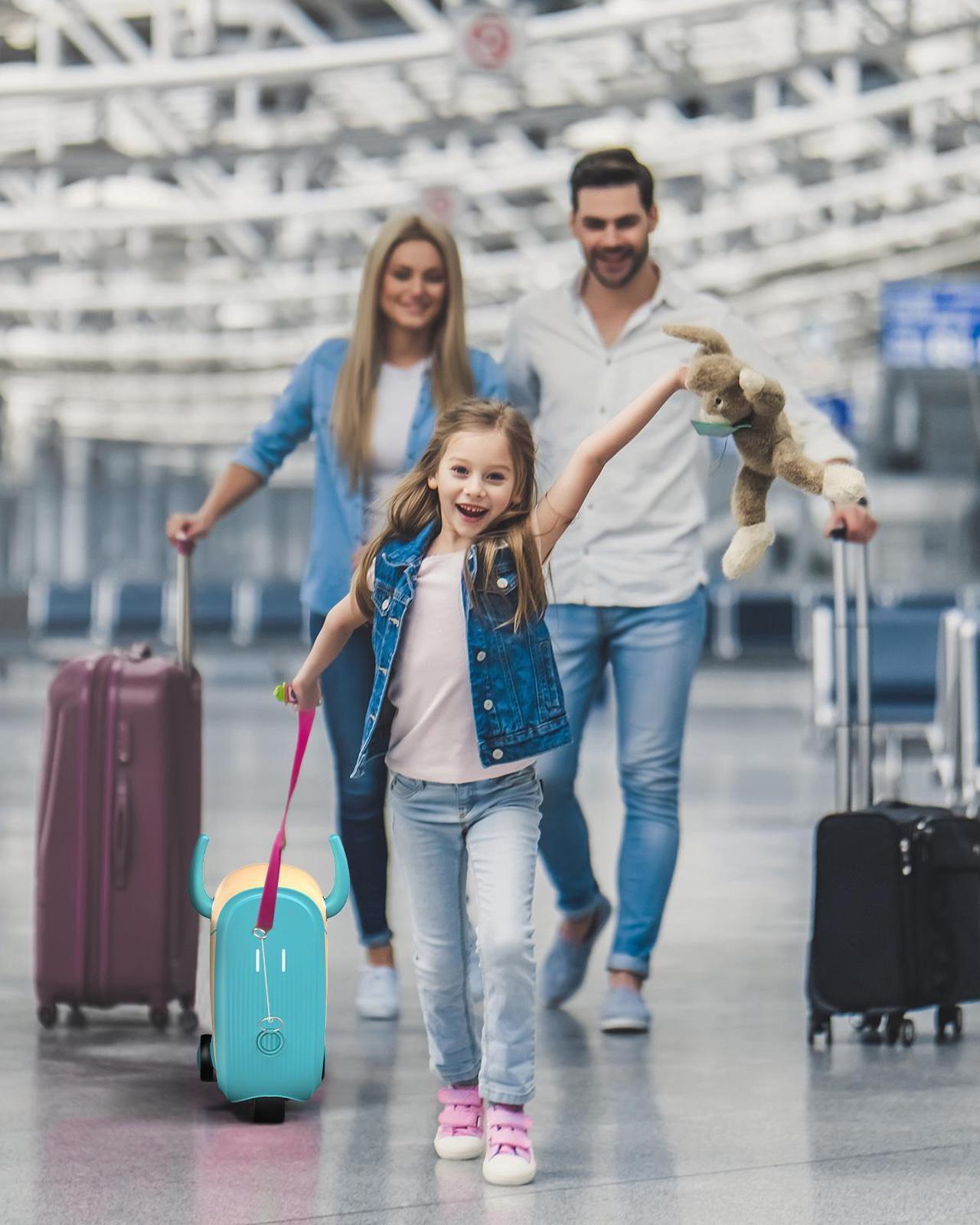 Alt view image 5 of 7 - GYROOR GNU 40W Electric Trolley Suitcase Inspired Electric Ride-On Luggage for Kids ,A Fun & Practical Travel Buddy Ages 3-6-up to 5 Miles 5MPH