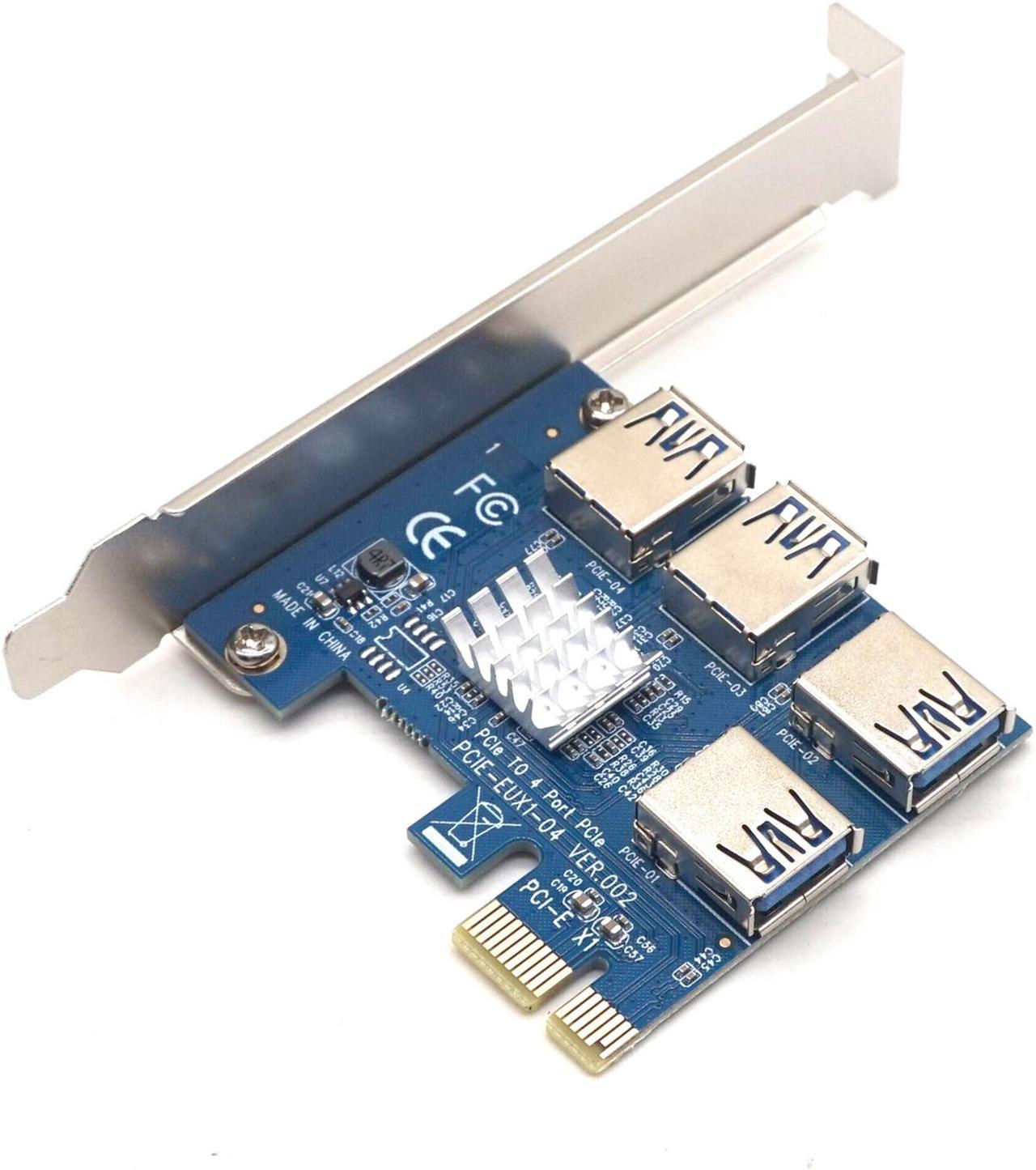 Weastlinks 60cm USB 3.0 PCI-E Express 1x to 16x Extender Riser Card Adapter pcie 1 to 4 usb for Graphics Video card for Bitcoin Litecoin