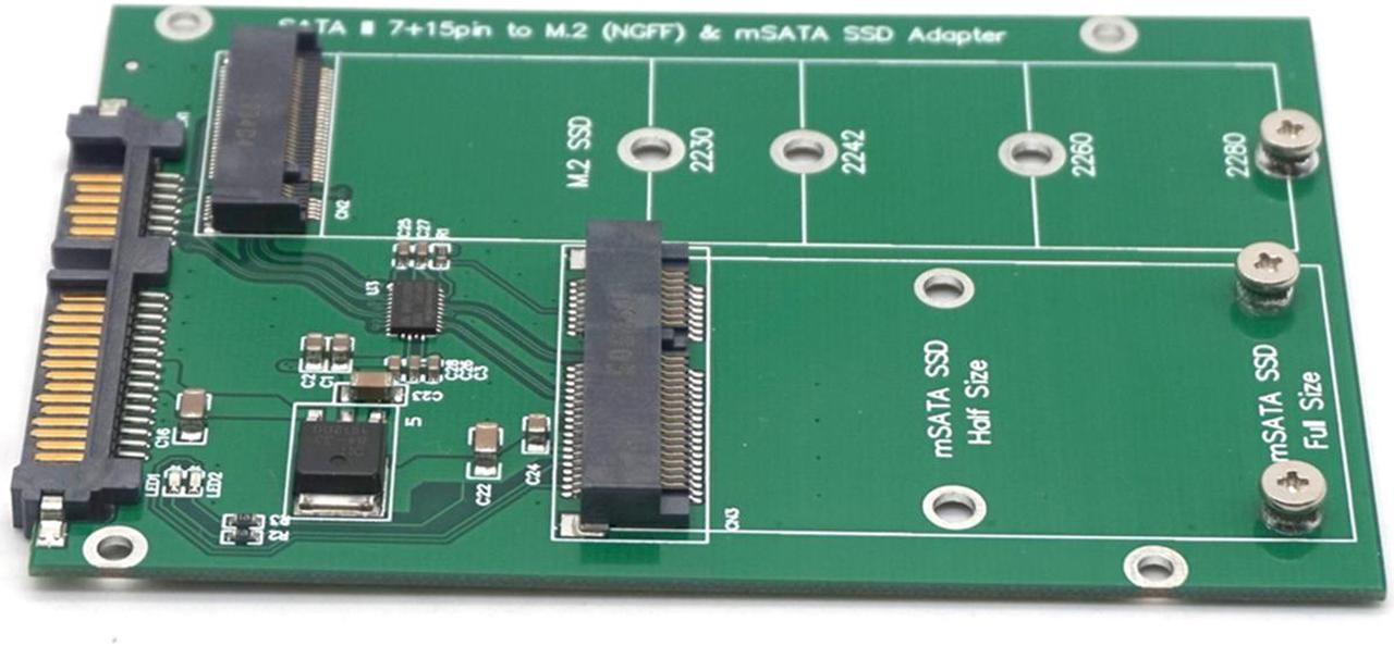 Weastlinks mSATA SATA adapter M.2 ngff m2 adapter 2.5 SATA converter for mSATA + M.2 NGFF SSD Card