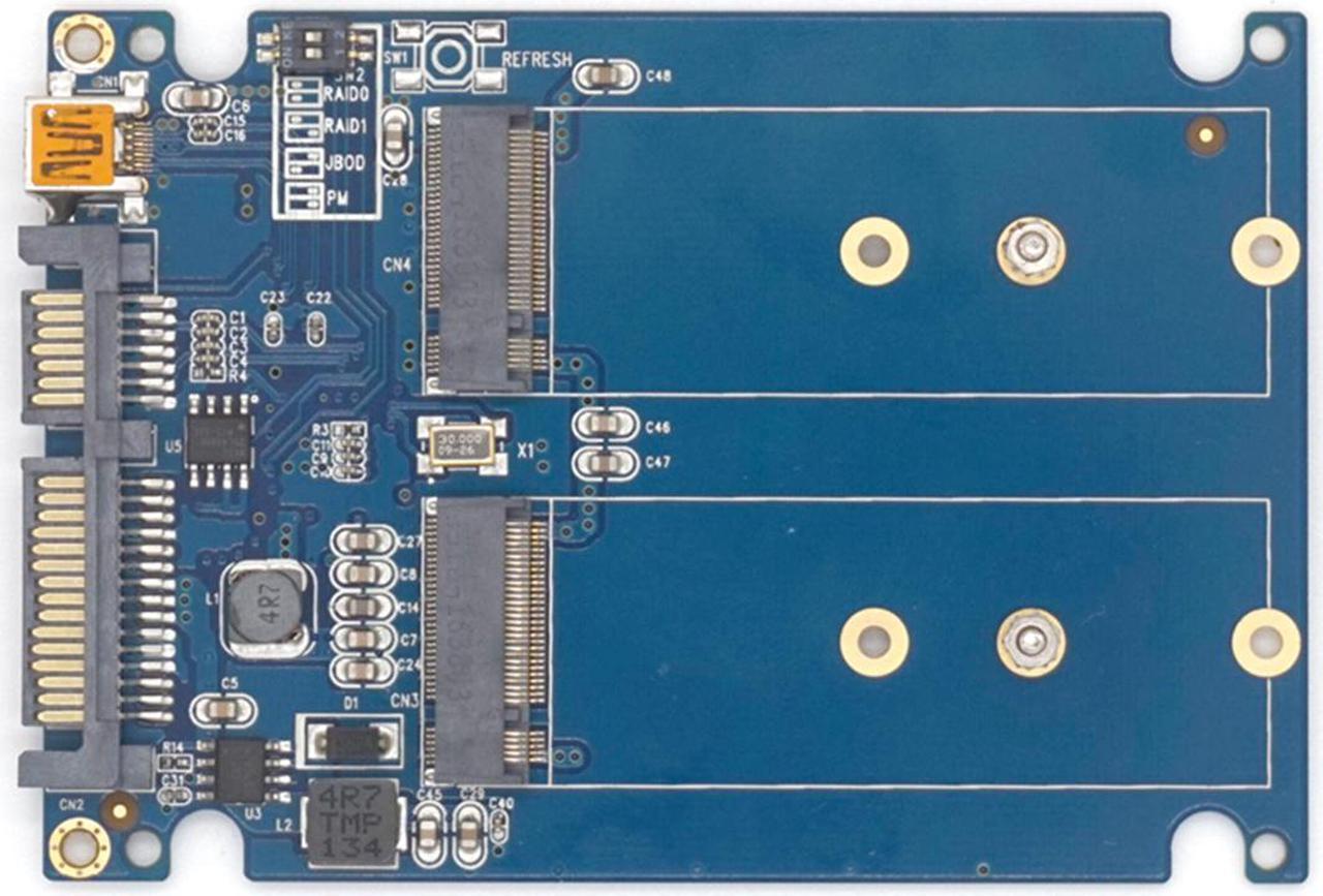 Weastlinks Dual M.2 NGFF ssd SATA3 adapter expansion card adapter SATA to NGFF 2.5 inch SATA