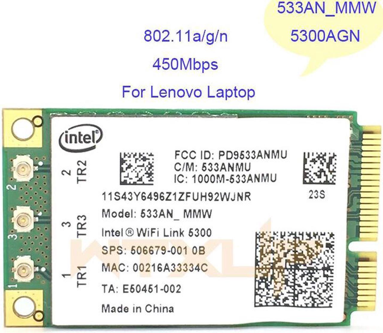 Weastlinks 5300AN 533ANMMW 802.11a/b/g/n 450Mbps Mini PCI-E Wireless WiFi Card intel 5300AGN for Lenovo/ThinkPad X200 X300