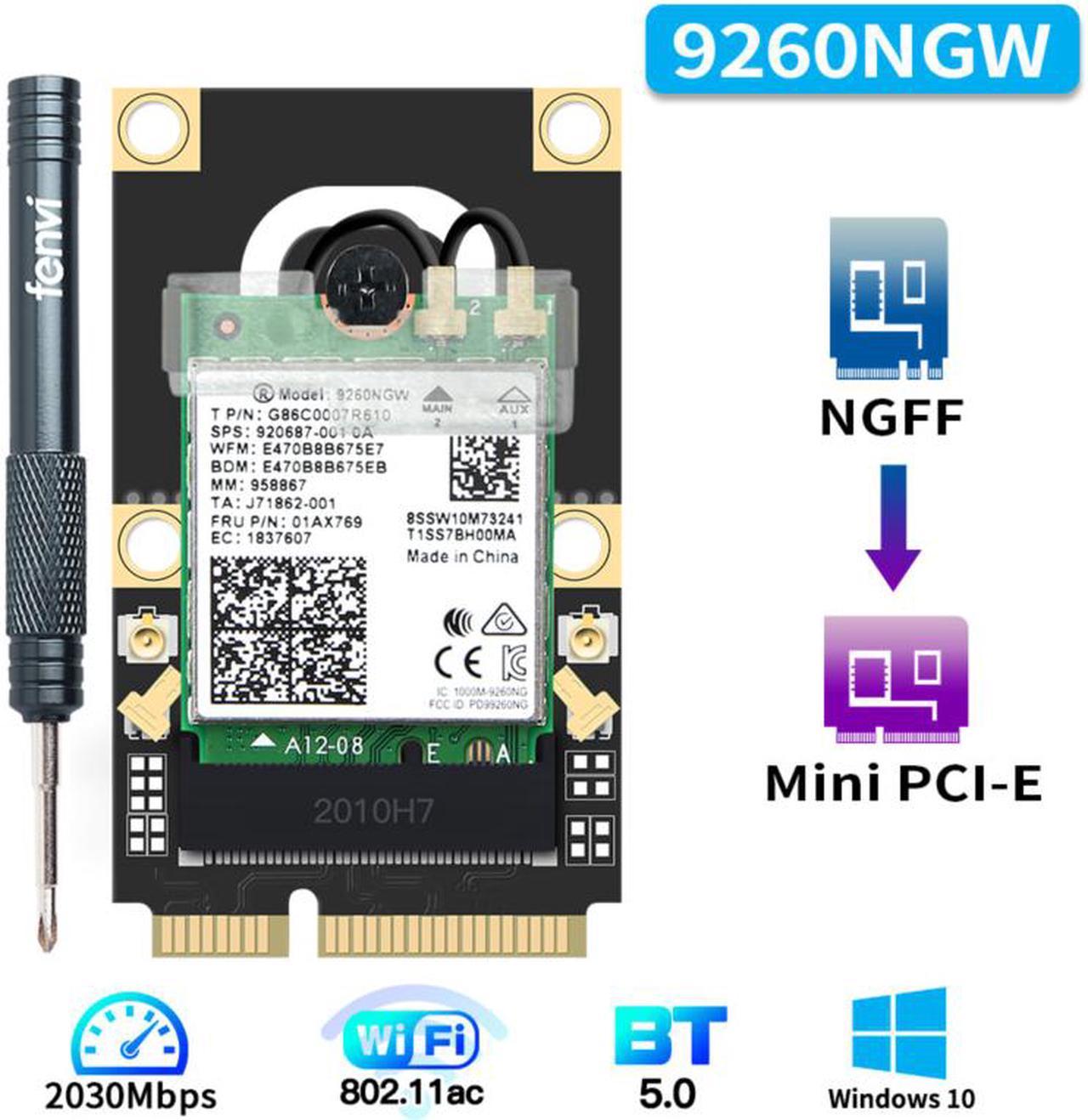 Weastlinks M.2 To Mini PCI-E Wi-Fi Adapter 9260NGW Wireless Bluetooth Wifi Card 2030M WI-FI 5