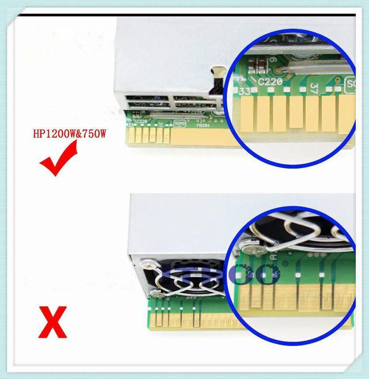 Alt view image 6 of 7 - Weastlinks Power Module Breakout Board Kits with 12pcs 6Pin to 6+2 8Pin Power Cable for HP 1200W 750W PSU GPU Mining Ethereum