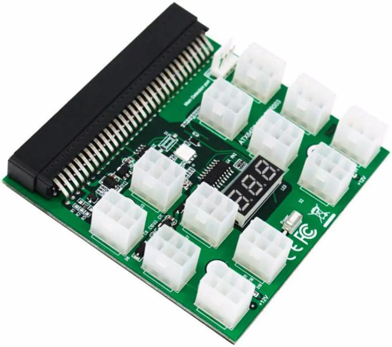Main image of Weastlinks Power Module Breakout Board Kits with 12pcs 6Pin to 6+2 8Pin Power Cable for HP 1200W 750W PSU GPU Mining Ethereum