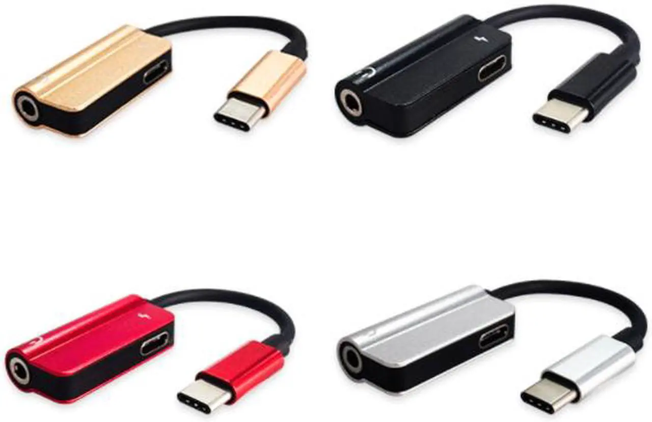 Alt view image 2 of 7 - Weastlinks 2pcs USB Type-C To 3.5mm Jack Type-C Audio Splitter Headphone Cable Earphone Aux 3.5 Adapter Charger USB-C