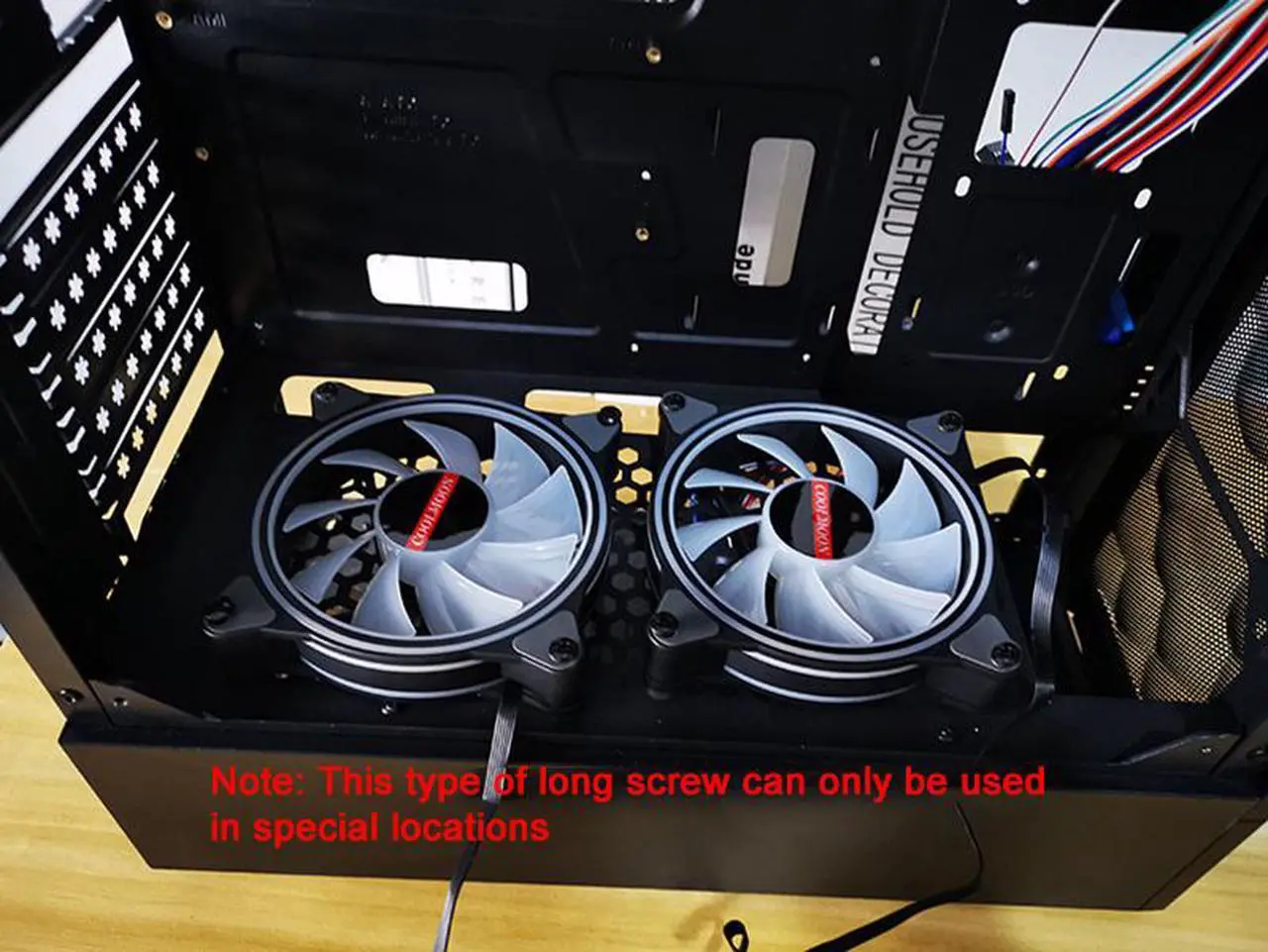 Alt view image 4 of 5 - Weastlinks Computer Case Fan Water Cooled Long Screw M5 Flat Head Self Tapping Short Screw 30mm For Case Power Supply Bin