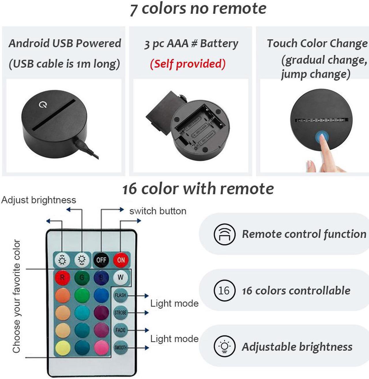 Alt view image 2 of 6 - Weastlinks 3D LED Gaming Setup RGB Lamp Gaming Room Lamp Decoration USB Powered Night Light Table Lamp For Bedroom Decor Christmas Lights