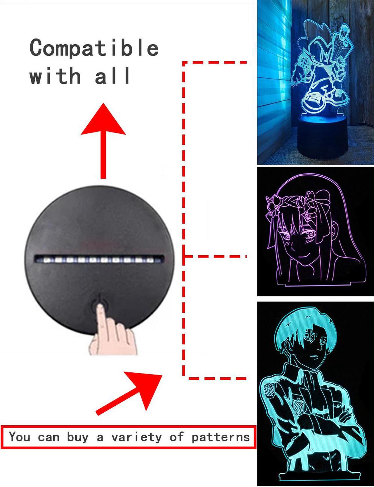 Alt view image 4 of 6 - Weastlinks 3D LED Gaming Setup RGB Lamp Gaming Room Lamp Decoration USB Powered Night Light Table Lamp For Bedroom Decor Christmas Lights