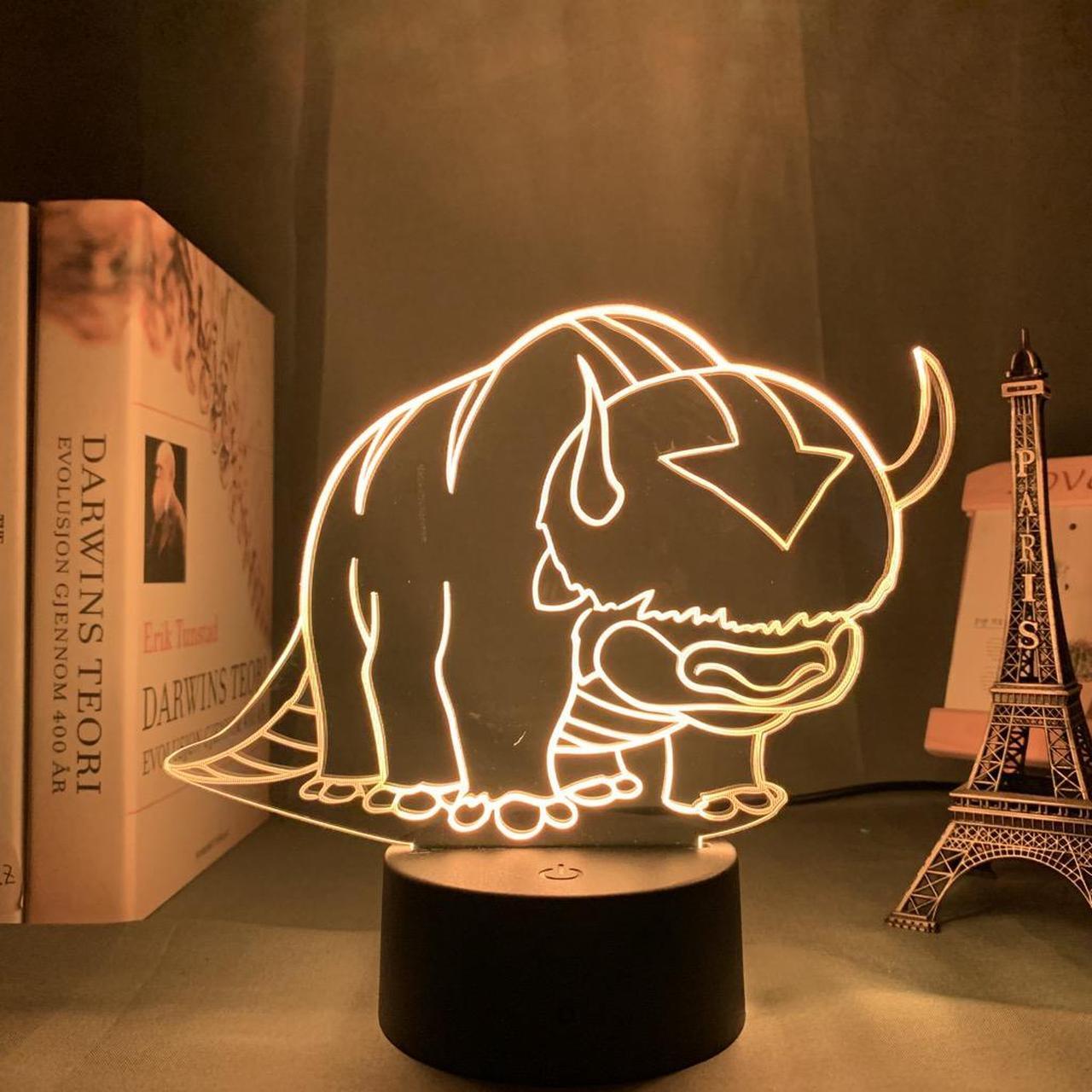 Alt view image 3 of 7 - Weastlinks Acrylic 3D Lamp Avatar The Last Airbender Night light for Kids Child Room Decor The Legend of Aang Appa Figure Table Night Light