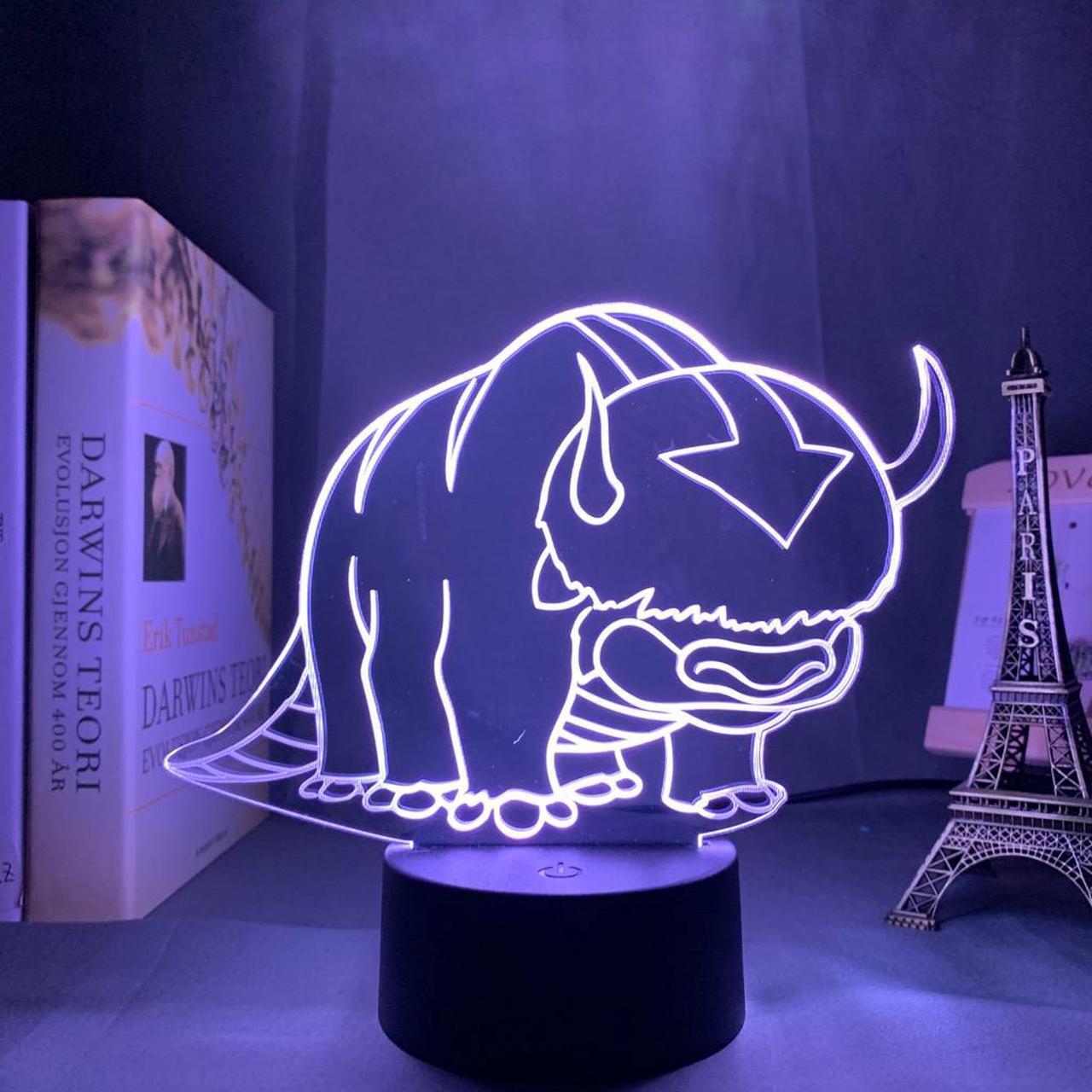 Main image of Weastlinks Acrylic 3D Lamp Avatar The Last Airbender Night light for Kids Child Room Decor The Legend of Aang Appa Figure Table Night Light