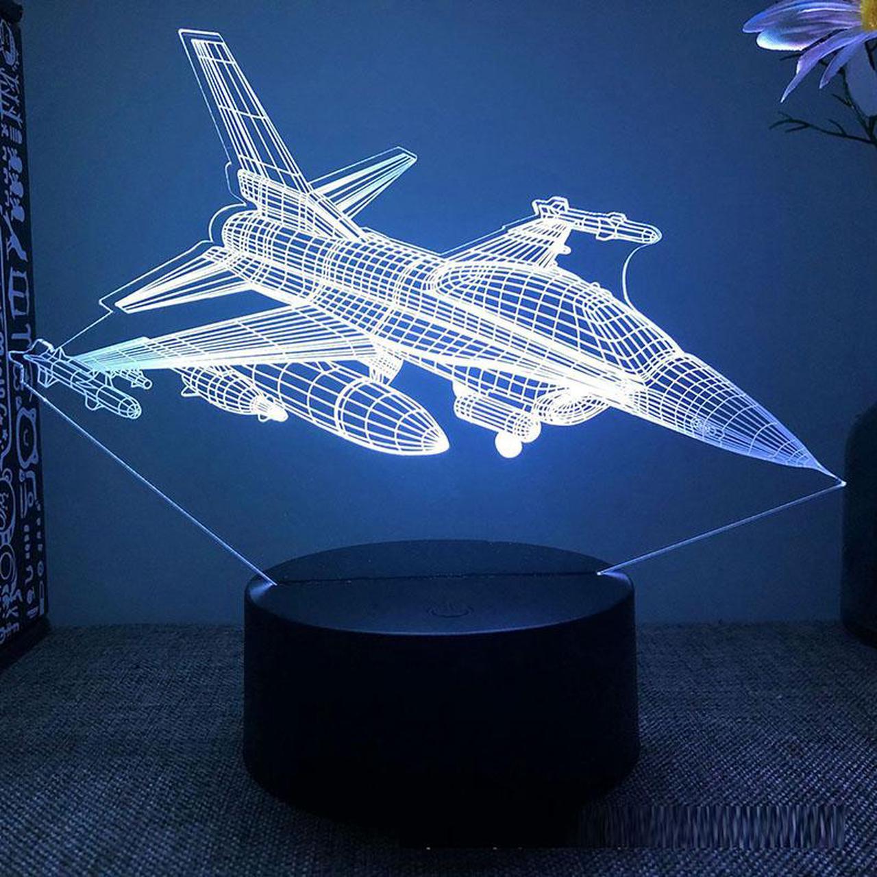 Weastlinks Aircraft Airplane 3d Led Night Light For Bedroom Fighter Rocket SteamShip Lava Lamp Children's Room Decor Birthday Gift