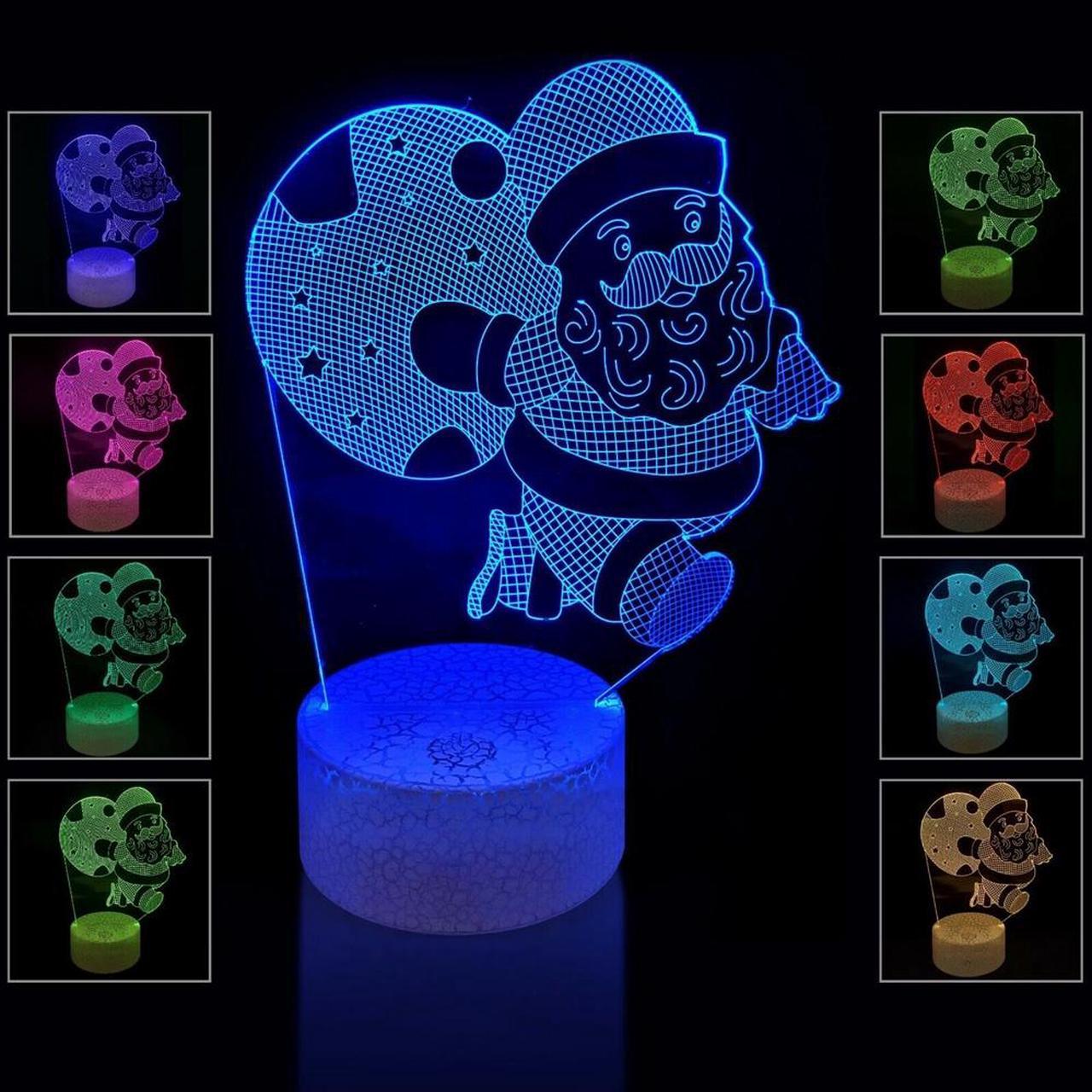 Weastlinks Anime Santa Claus Christmas 3D Acrylic Neon Sign Led Lamp Children's Night Lights for Table Lamp Home Party Decor Bedside Lamp