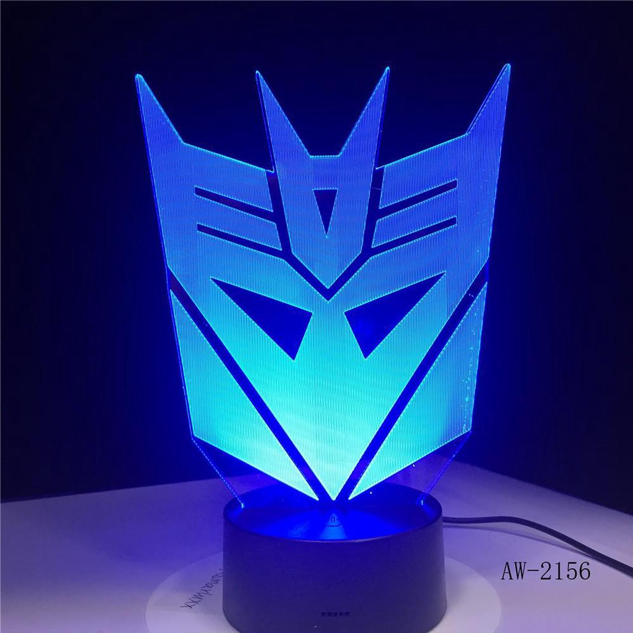 Main image of Weastlinks Optimus Prime Character Boy Gift Transformers 3D LED Illusion Desk Table RGB Night Light Colorful Lamp Kids Boys Birthday Gift