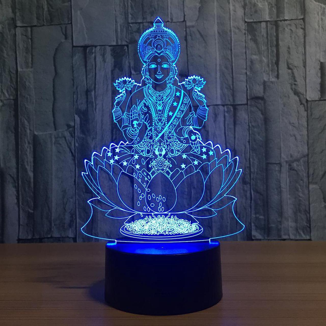 Weastlinks Buddha 7 Color Changing Night Lamp 3D Atmosphere Bulbing Light 3D Visual illusion LED Lamp for kids toy Christmas Birthday gifts