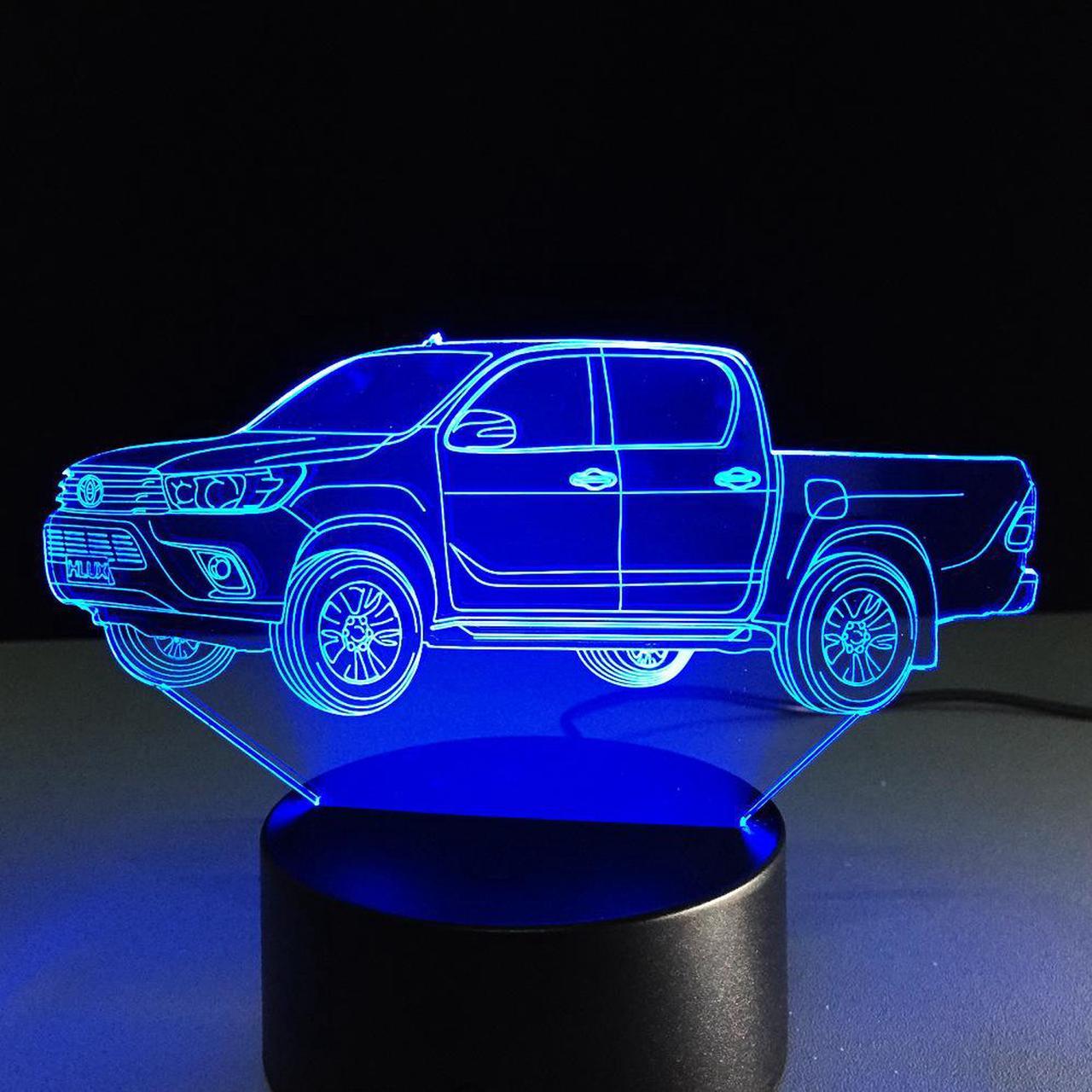 Weastlinks New Coming 3D TRUCK LAMP Multi-color Change Night Light Acrylic Lampada Holida Gift