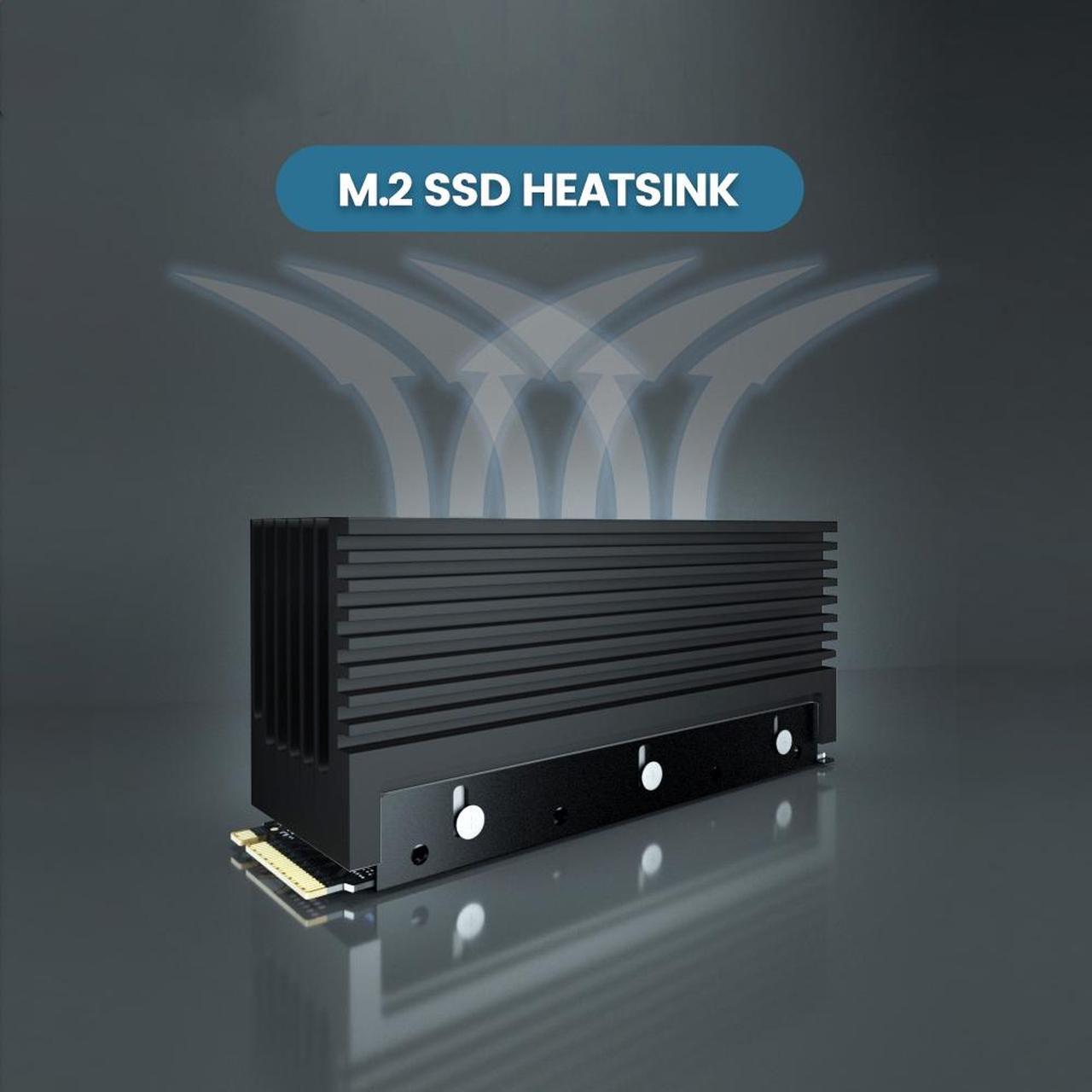 Weastlinks Cooling Warship Dust-proof Heatsink Gold Bar NVME NGFF M.2 2280 Aluminum Sheet Thermal Conductivity Silicon Wafer Cooler