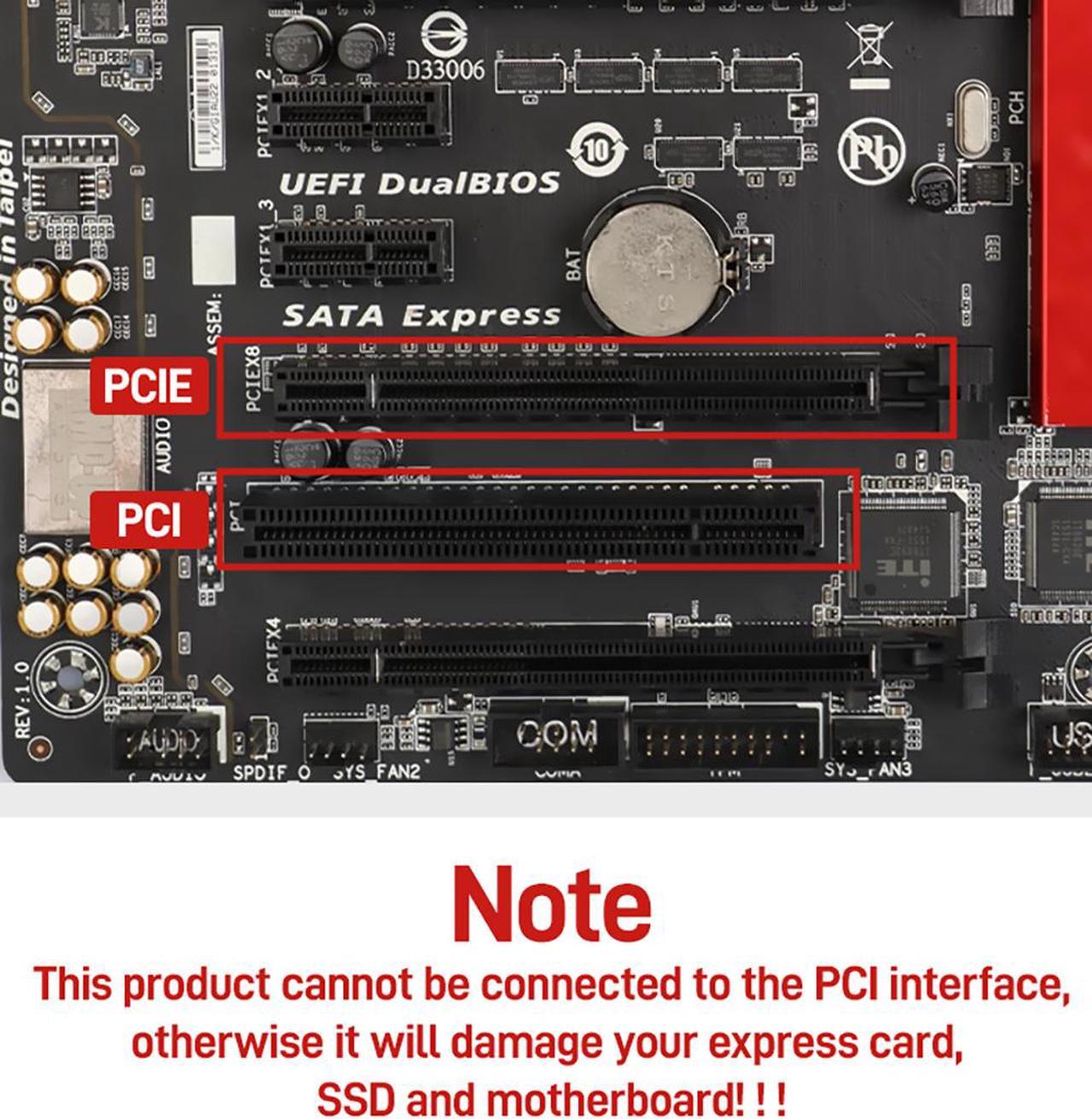 Alt view image 6 of 7 - Weastlinks M.2 NVME To PCIE 4.0 X16 Adapter, pcie x16 Gen4 Expansion Card with Aluminum Heatsink Case, For Samsung 980 PRO, 970 EVO