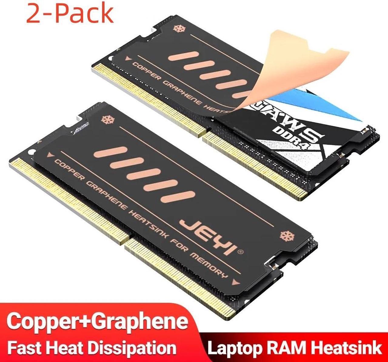 Weastlinks Graphene Laptop RAM Heatsink, Dual-Layer Graphene and Copper Foil Design Cooler Memory Radiator for DDR5 DDR4 DDR3 DDR2