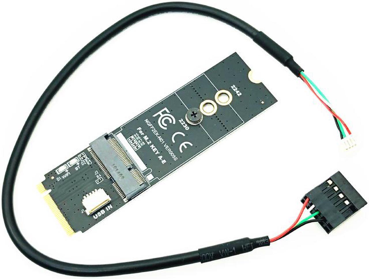 Weastlinks M.2 M-Key to A + E Key NGFF Slot Wifi Wireless Network Card M.2 NGFF PCI Express to E Key Card M-Key to A-E Key M.2 Wifi Adapter