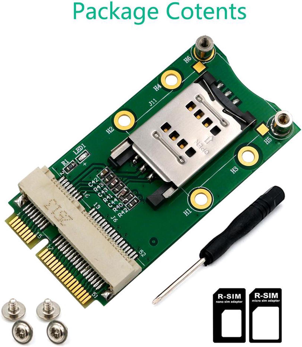 Alt view image 7 of 7 - Weastlinks Mini PCI Express Adapter Mini PCI-E Riser Card MINI PCIE to MINI PCI E Expansion Card SIM Card Slot for 3G/4G WWAN LTE GPS Cards