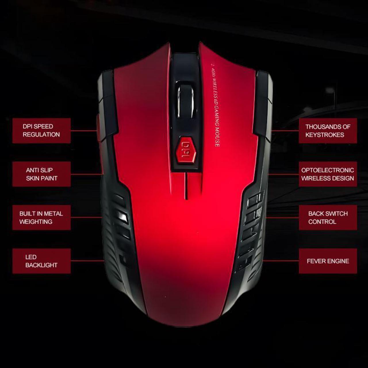 Alt view image 5 of 7 - Weastlinks 2.4G 6 Key Wireless Mouse Game Mouse 1600DPI USB Receiver Gaming Mouse Optical For Laptop Computer PC Gamer