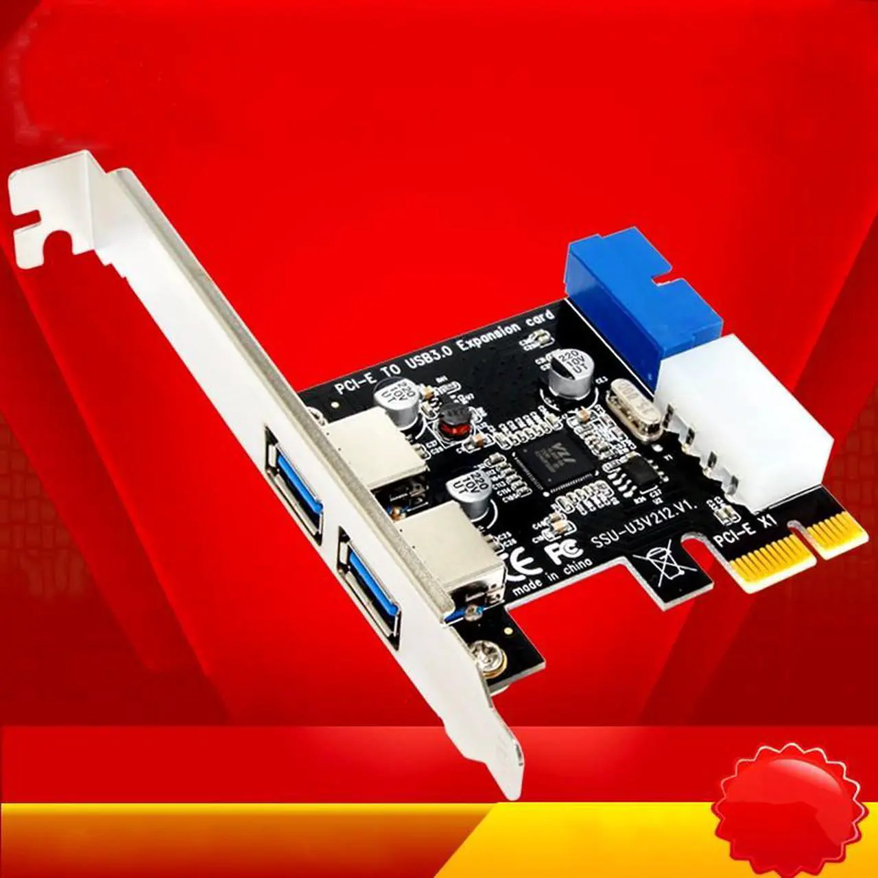 Main image of Weastlinks 2 Ports USB 3.0 Front Panel with Control Card Adapter 4-Pin & 20 Pin